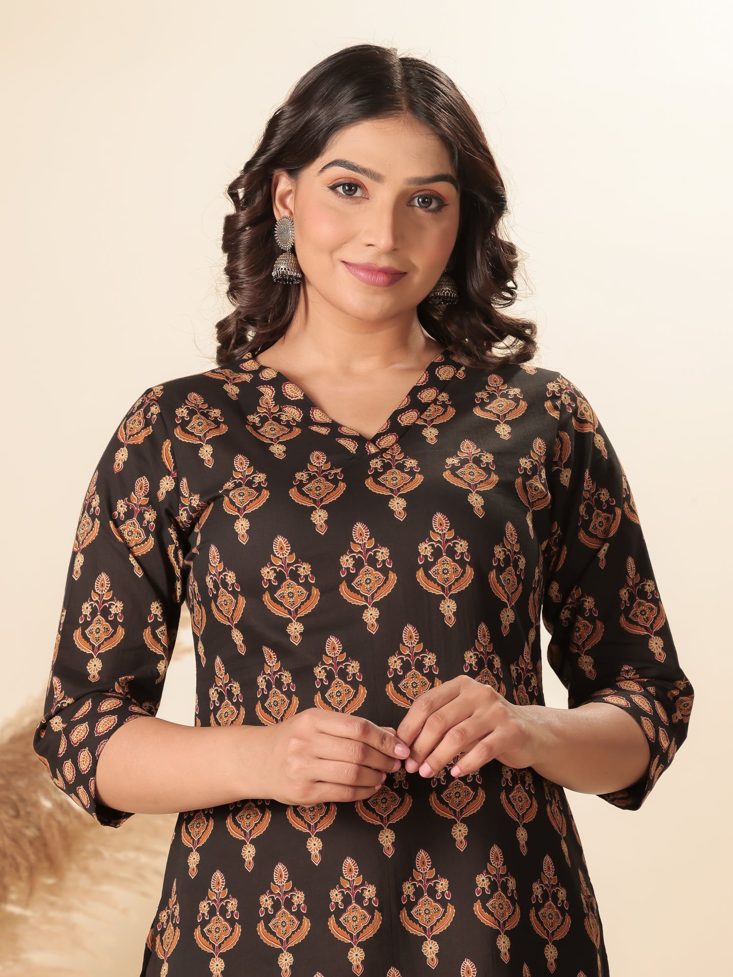 Soft Cotton Floral Kurta