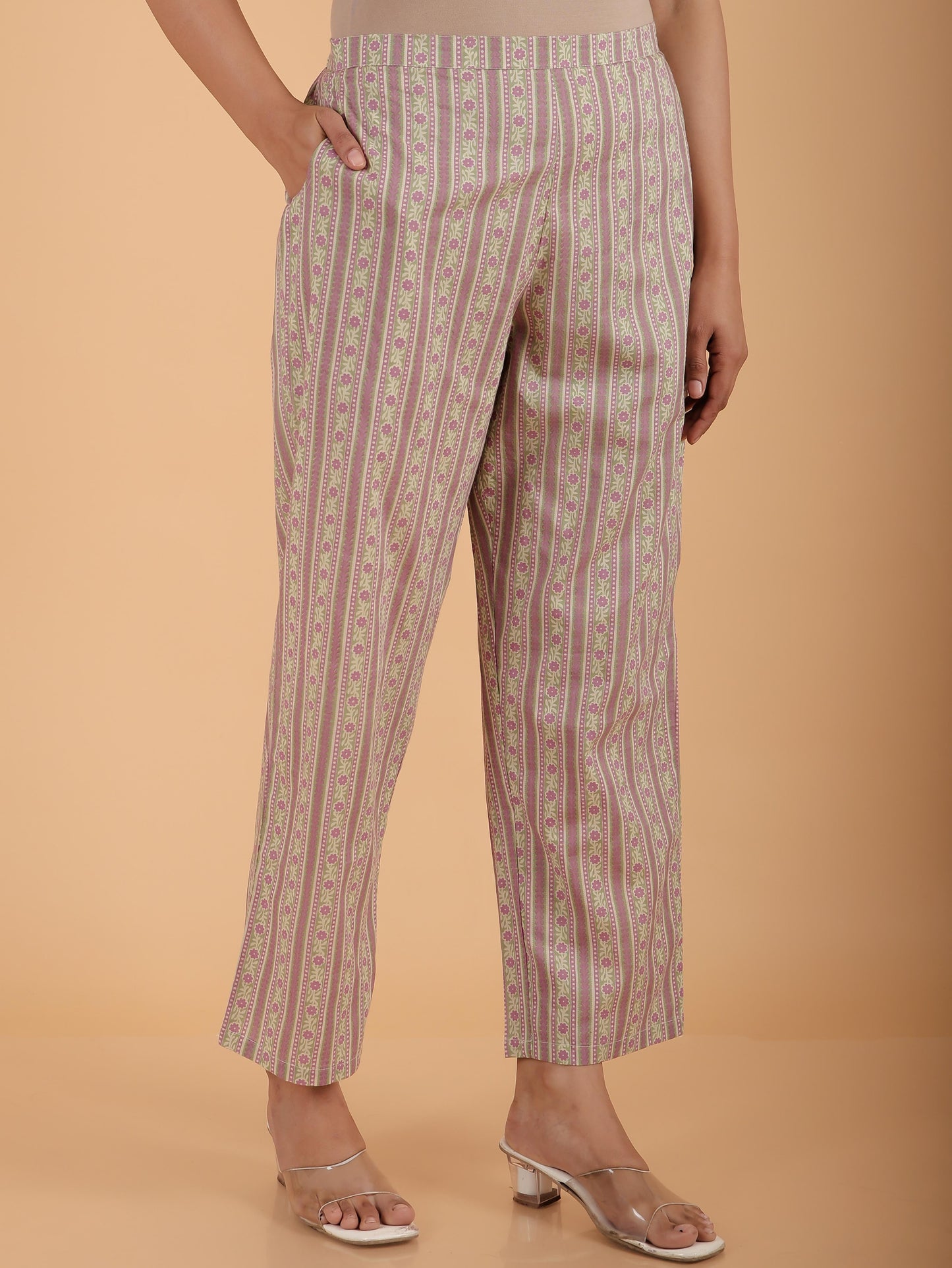 Soft Cotton Striped Pant