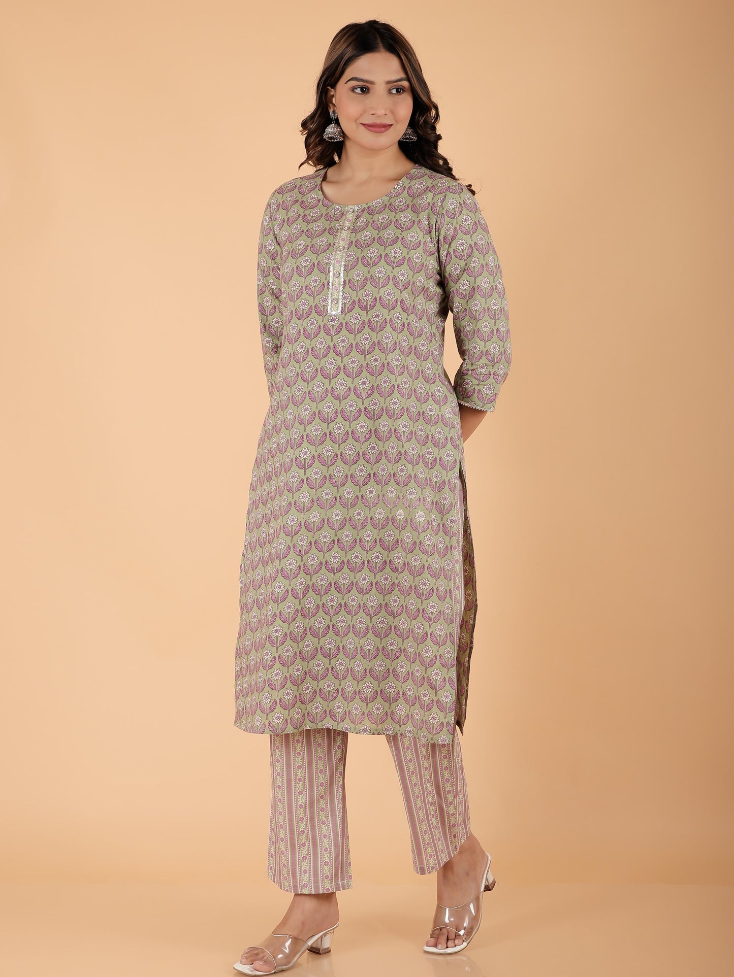 Soft Cotton Floral Kurta