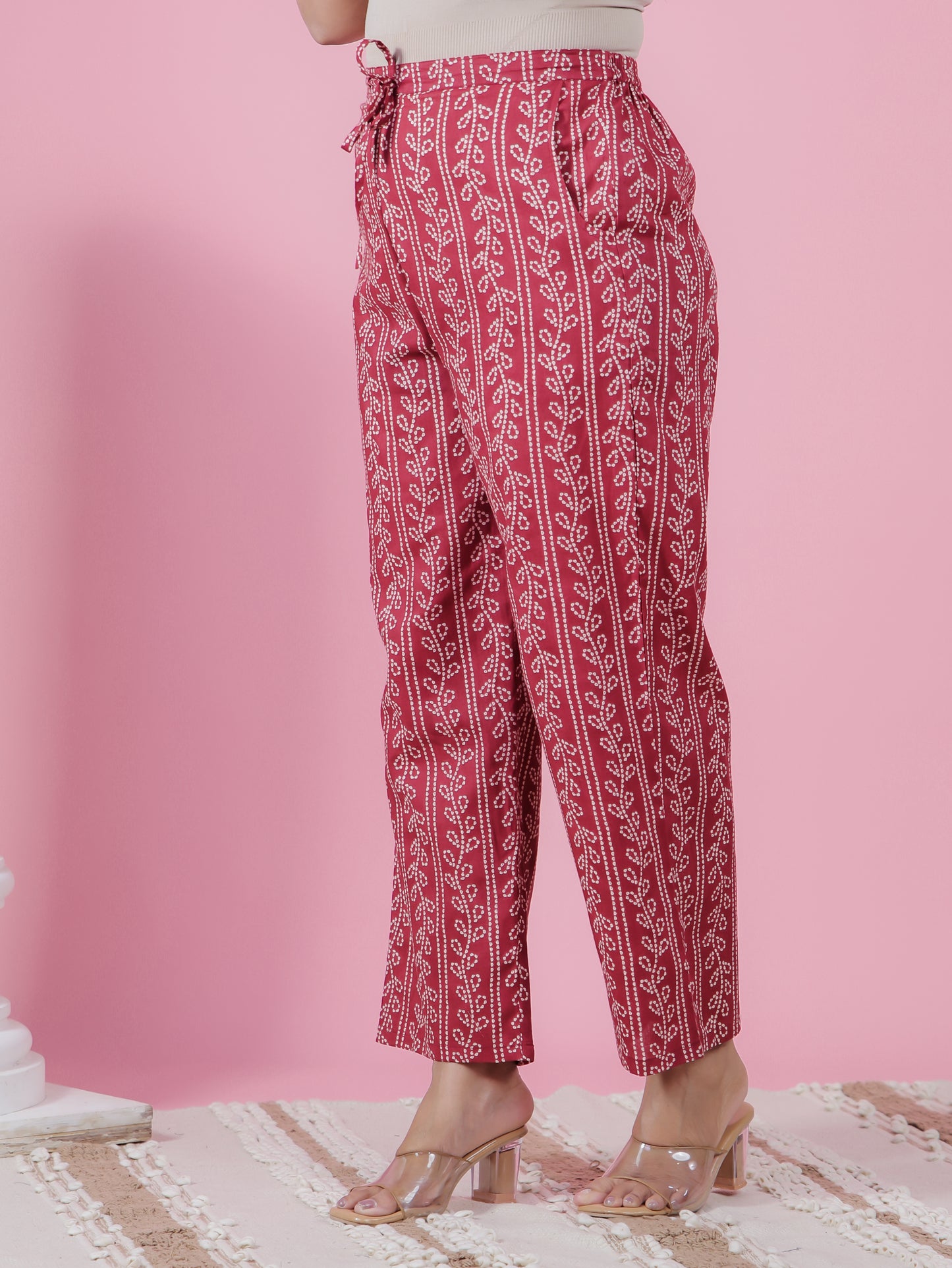 Embroidered Soft Cotton Floral Flared Maroon Kurta