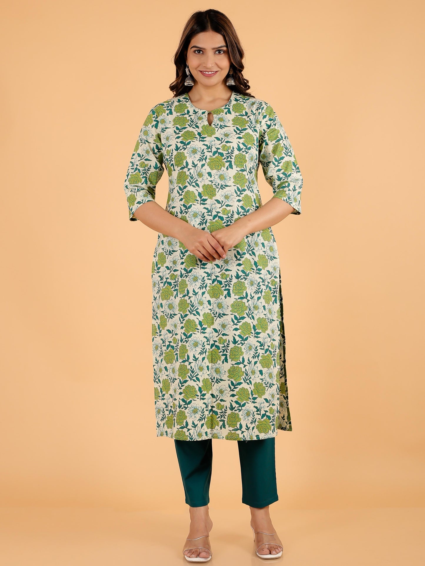 Soft Cotton Floral Kurta