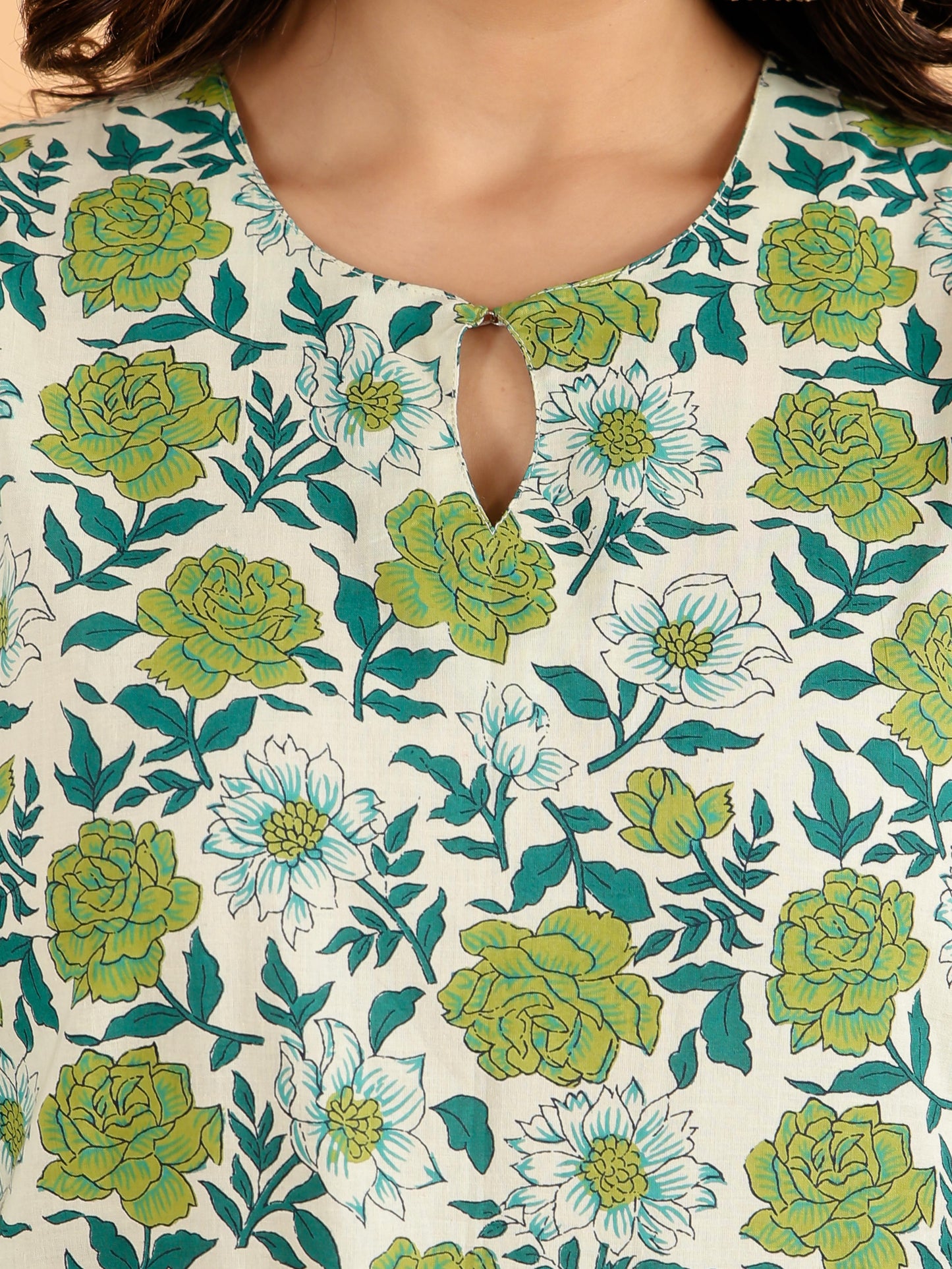 Soft Cotton Floral Kurta