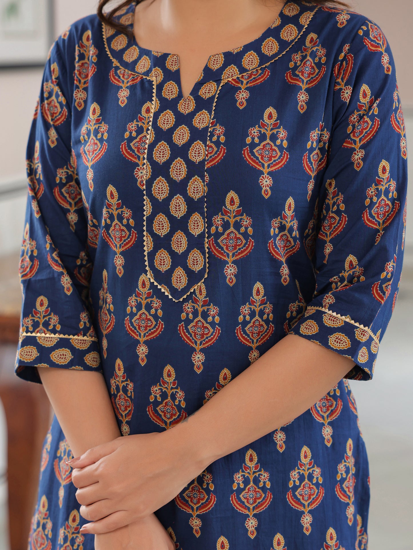 Soft Cotton Floral Kurta