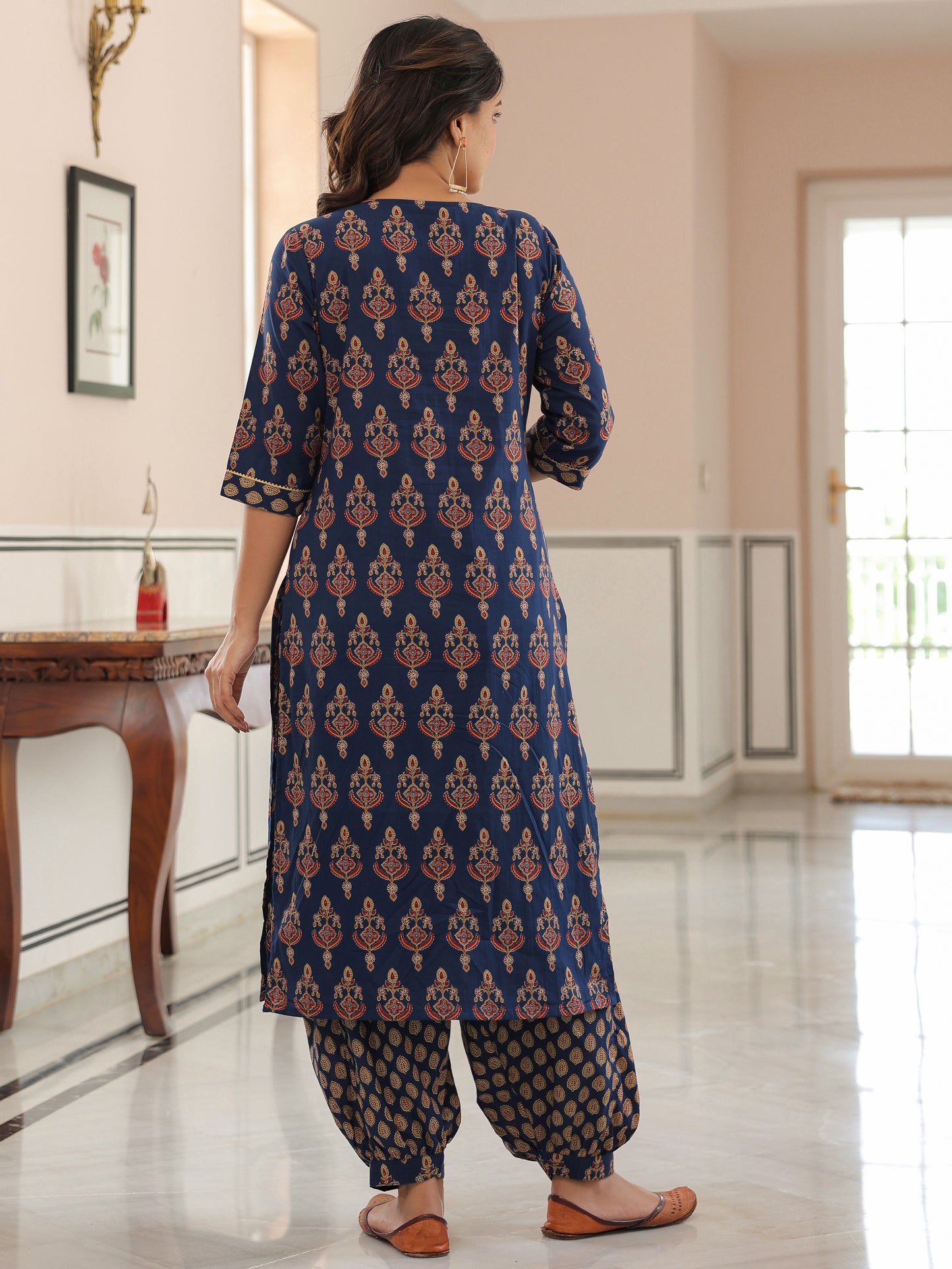 Soft Cotton Floral Kurta