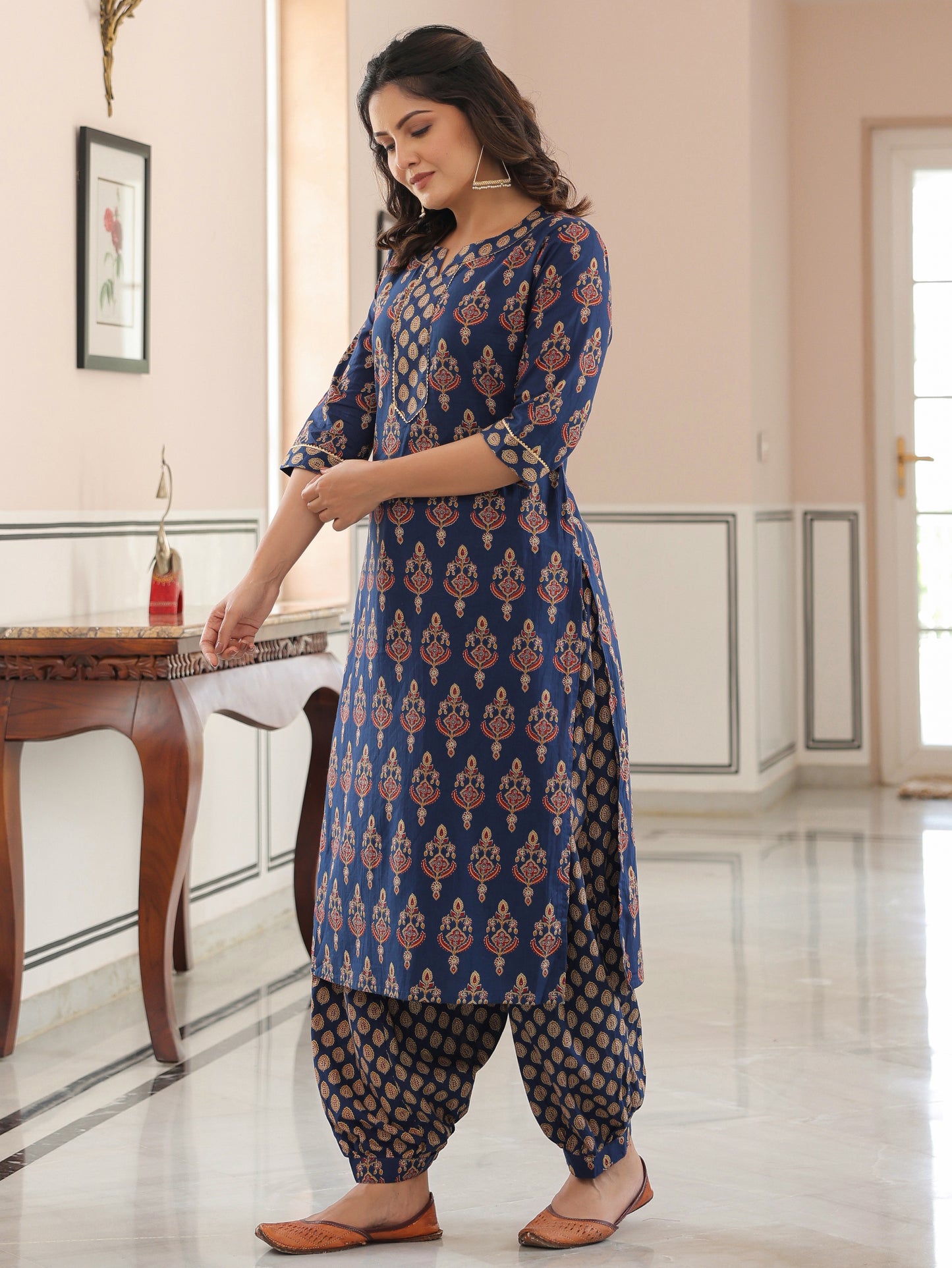 Soft Cotton Floral Kurta