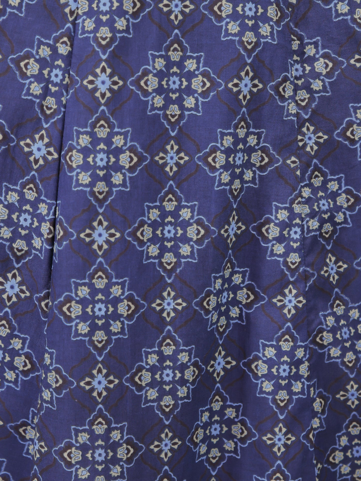 Embroidered Soft Cotton Ajrakh Angrakha Blue Dress