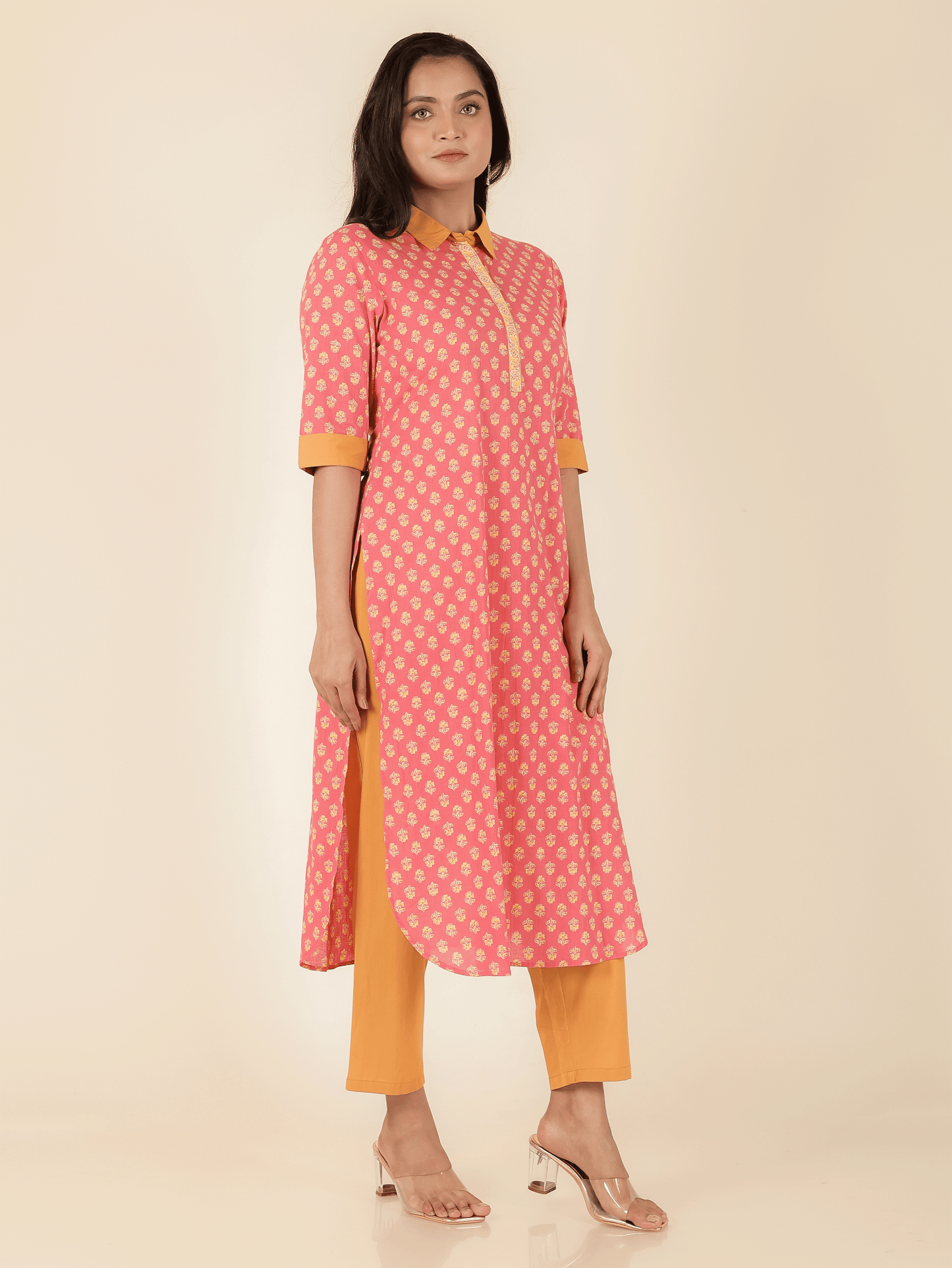 Soft Cotton Floral Kurta