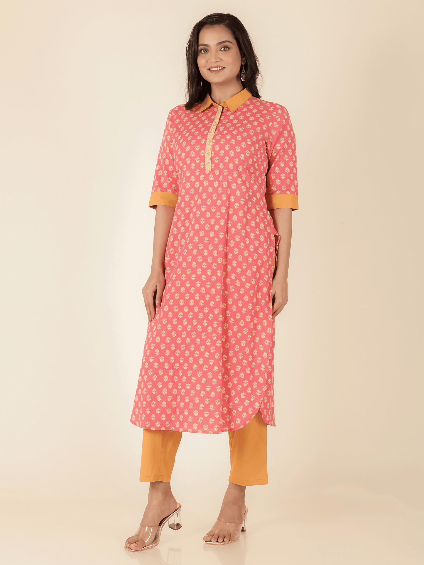 Soft Cotton Floral Kurta