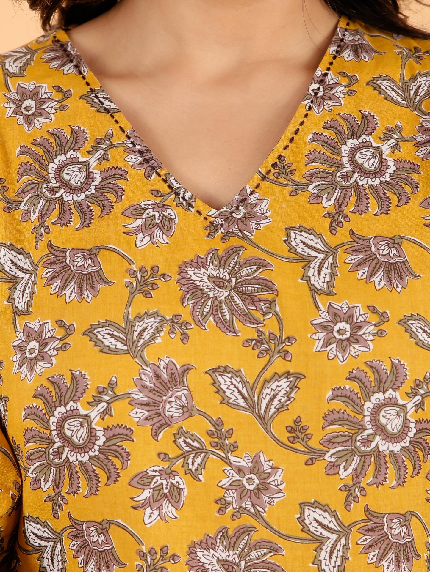 Soft Cotton Floral Kurta