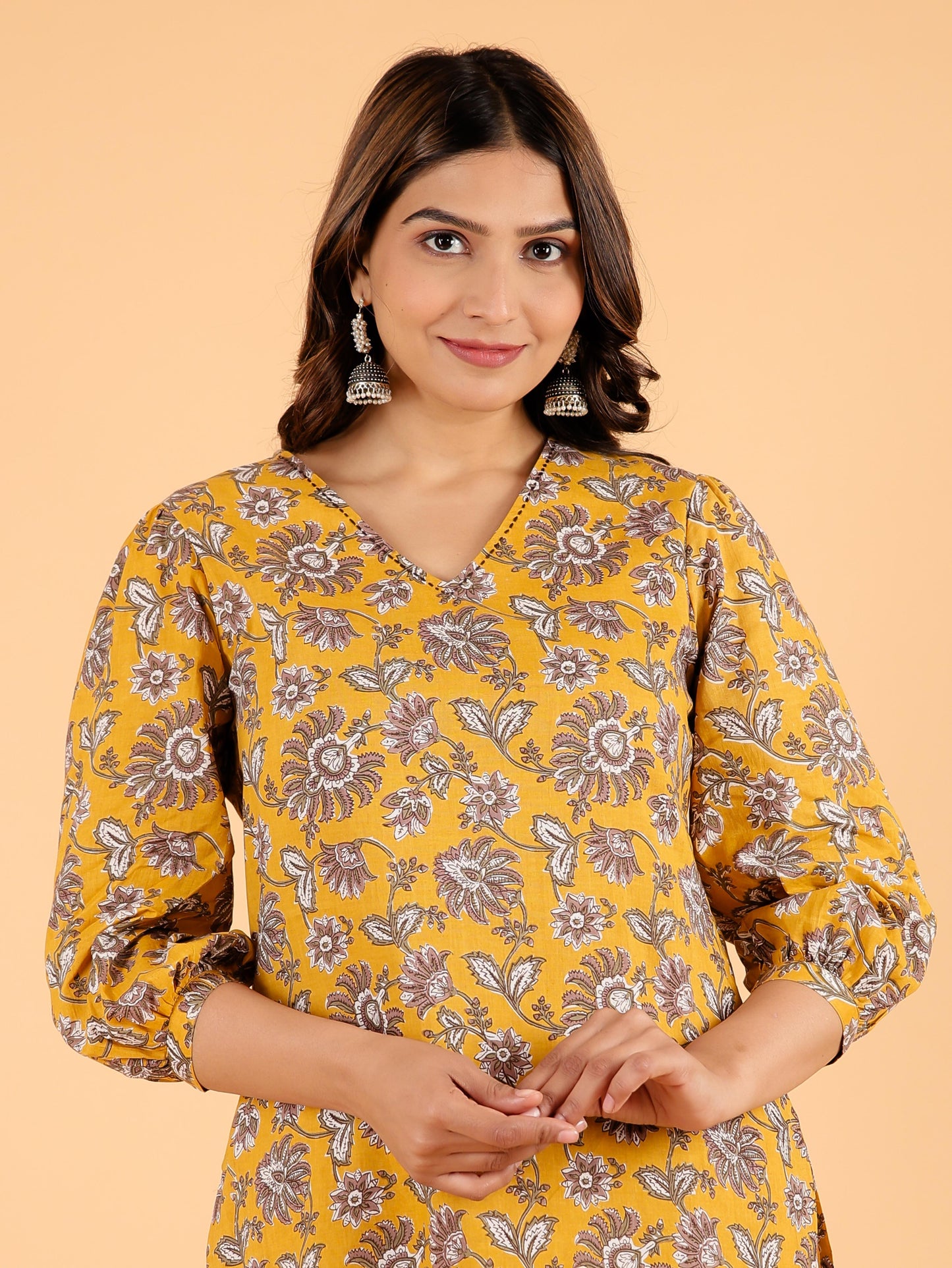 Soft Cotton Floral Kurta