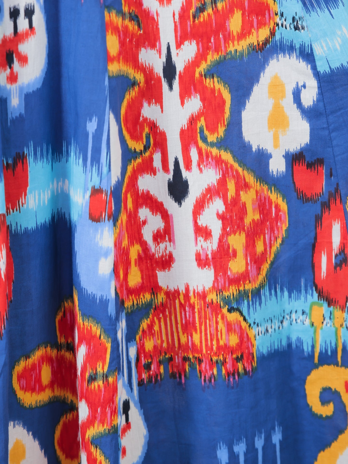 Soft Cotton Abstract Anarkali Blue Dress