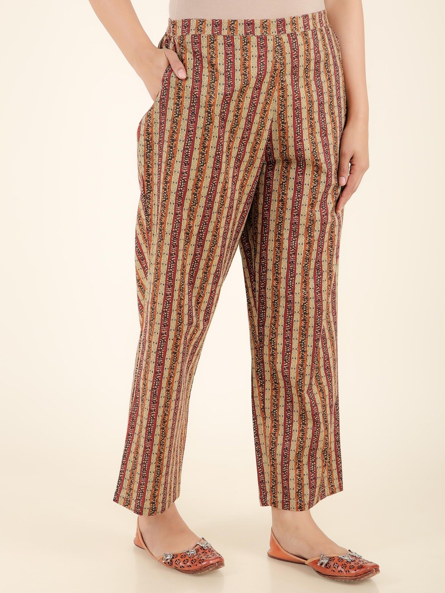 Soft Cotton Striped Pant