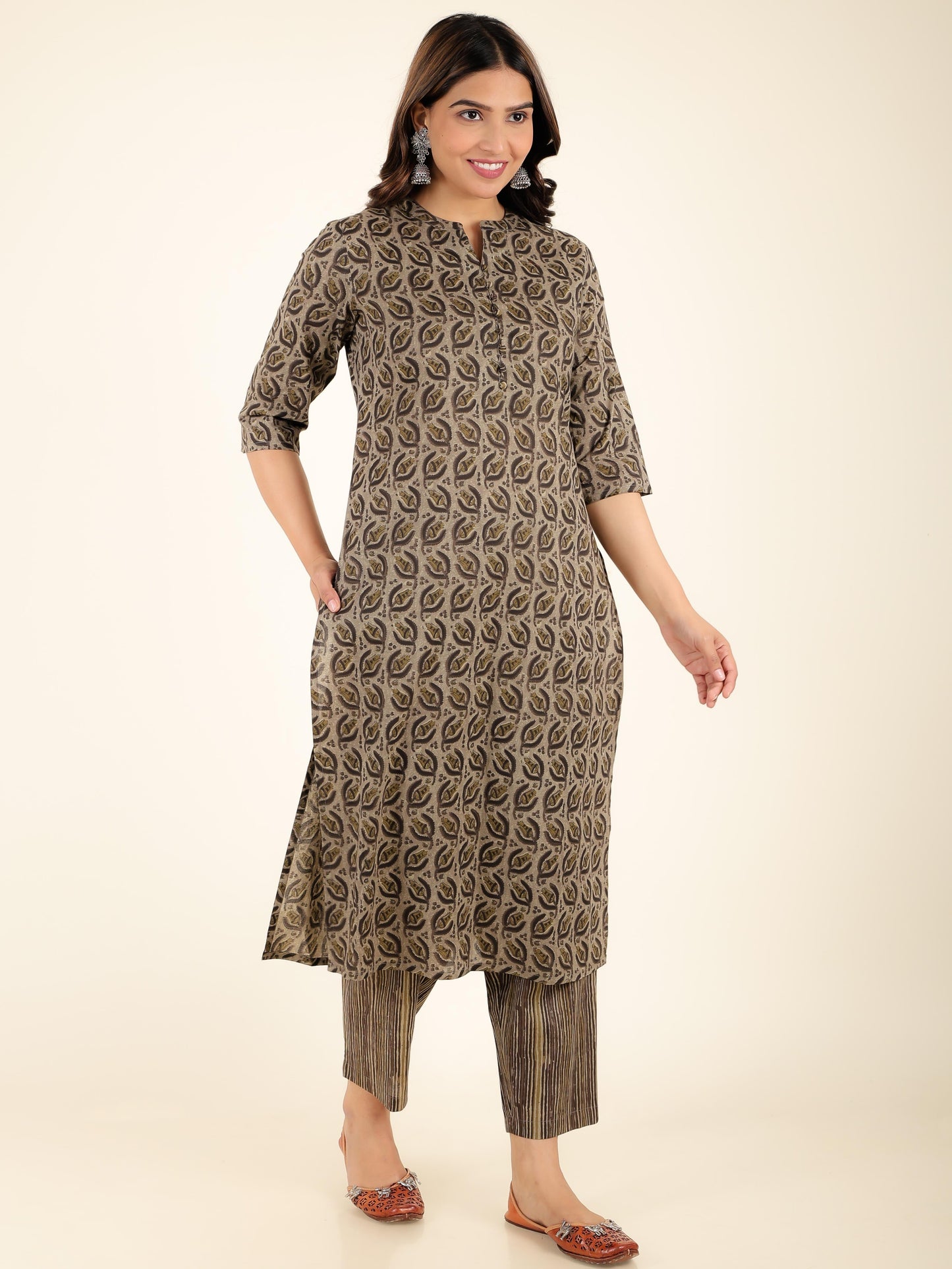 Soft Cotton Floral Kurta