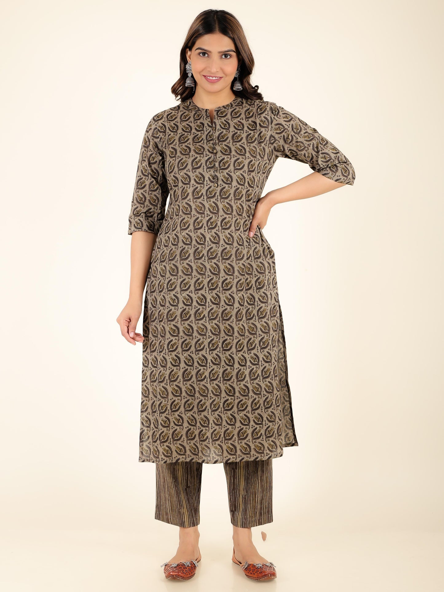 Soft Cotton Floral Kurta