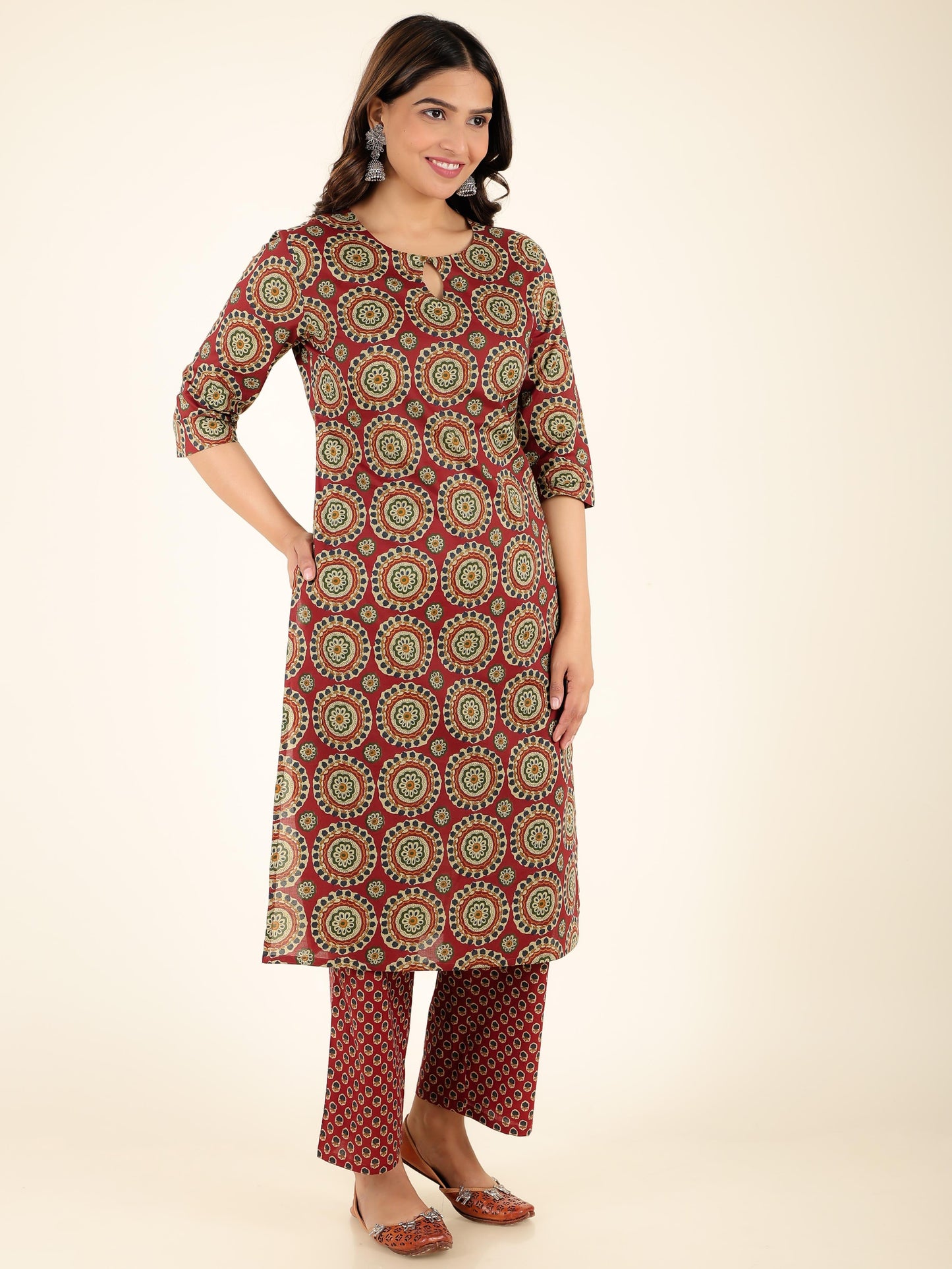 Soft Cotton Geometric Kurta