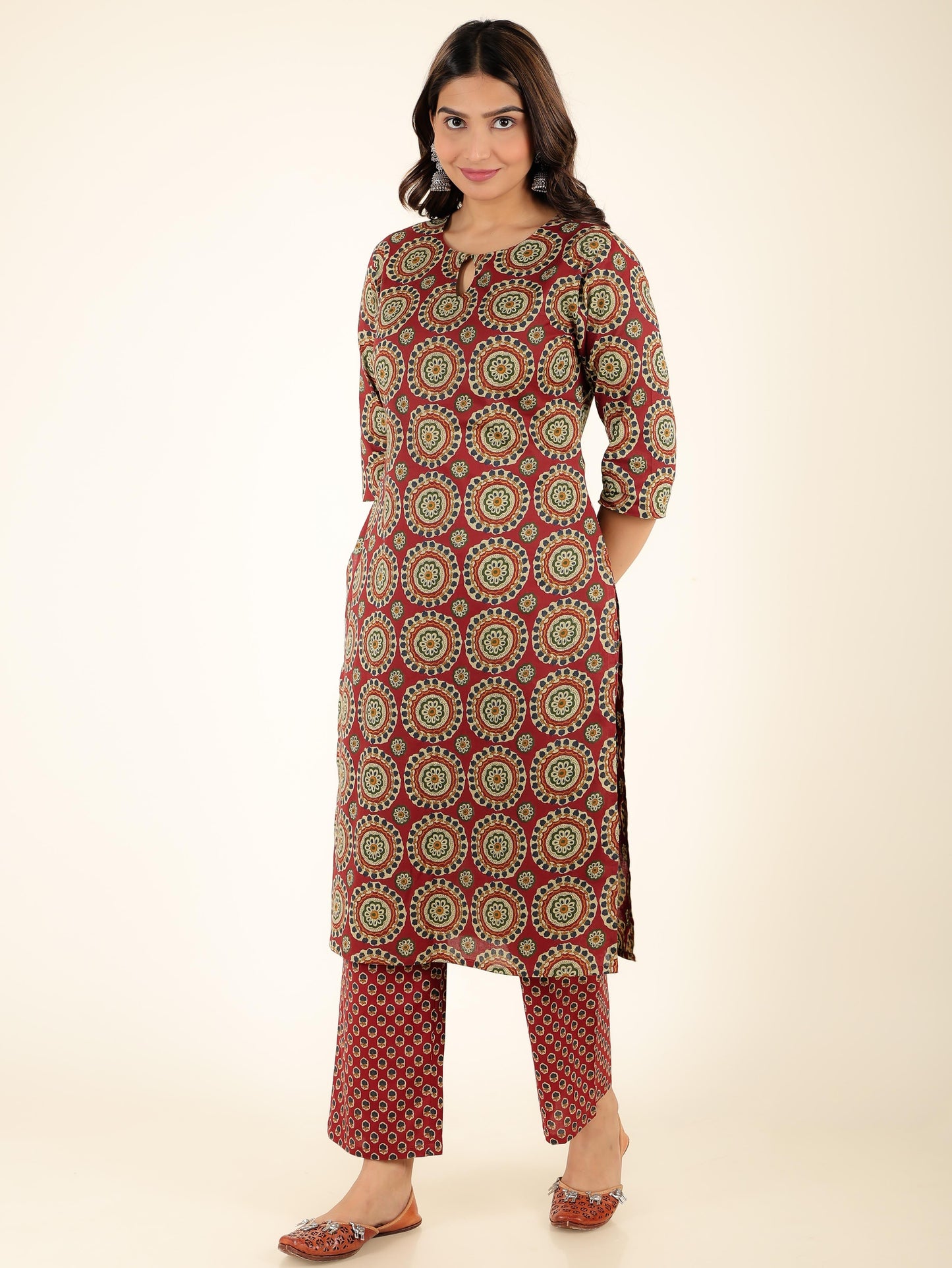 Soft Cotton Geometric Kurta