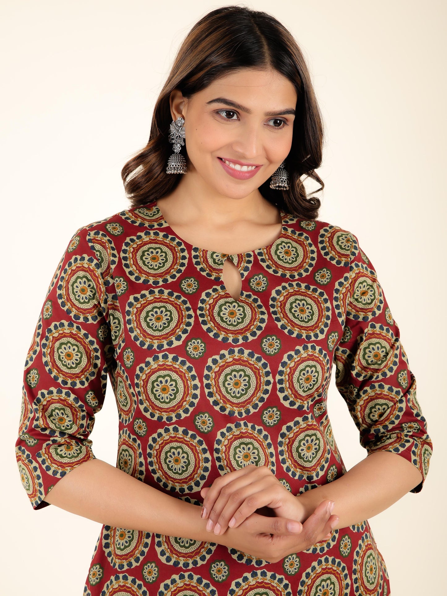 Soft Cotton Geometric Kurta