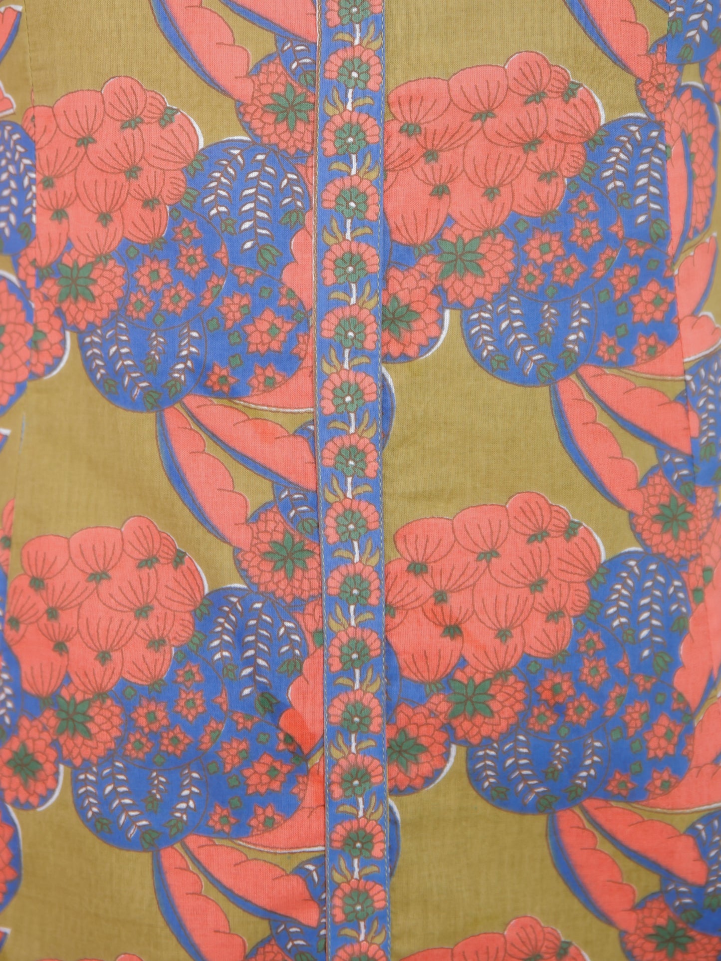 Soft Cotton Floral A-line Green Kurta