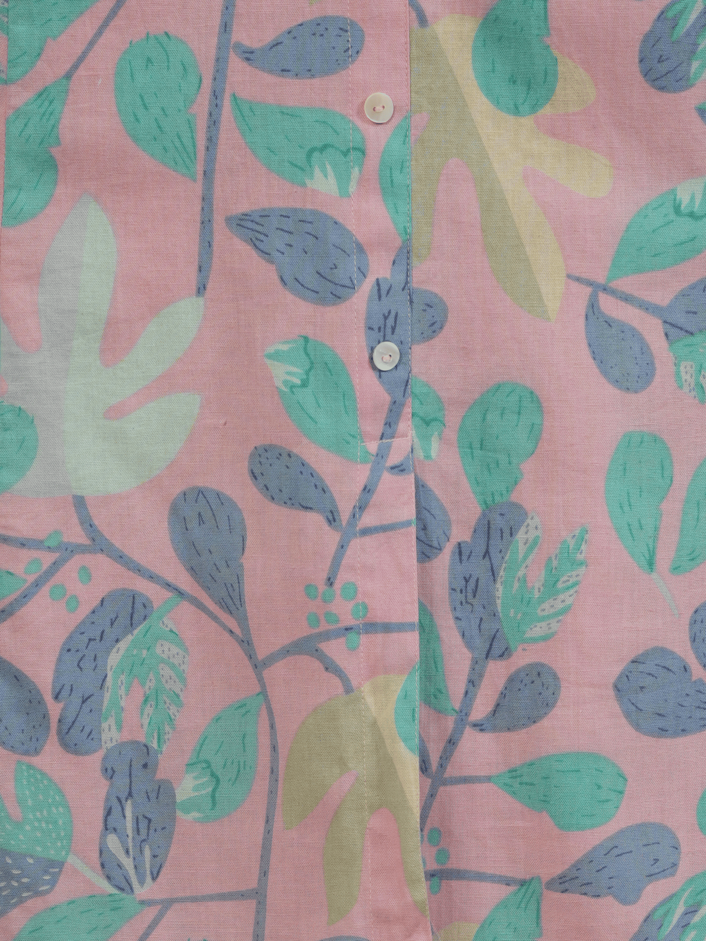 Linen Cotton Floral Flared Mauve Kurta