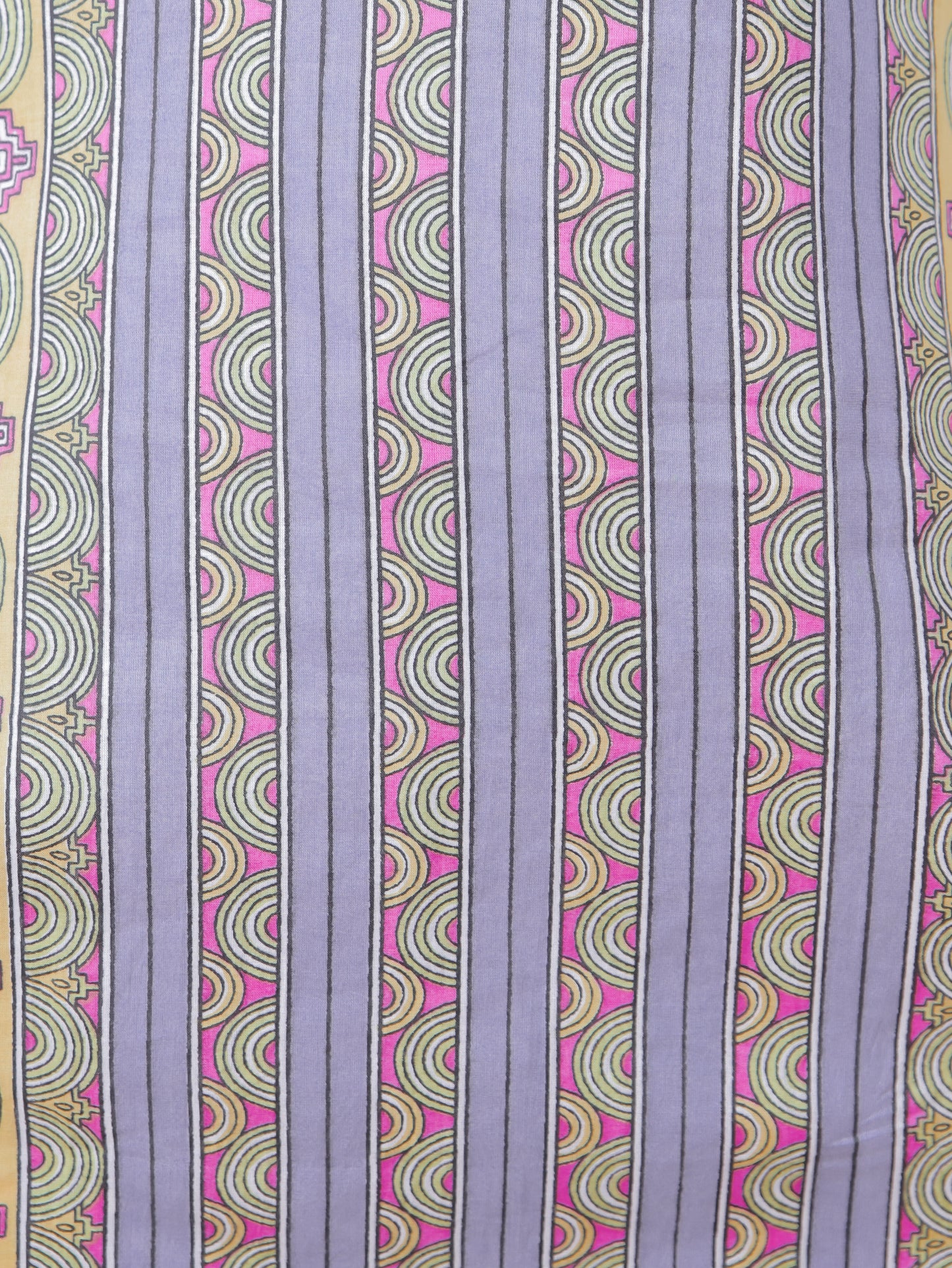 Soft Cotton Striped A-line Blue Kurta