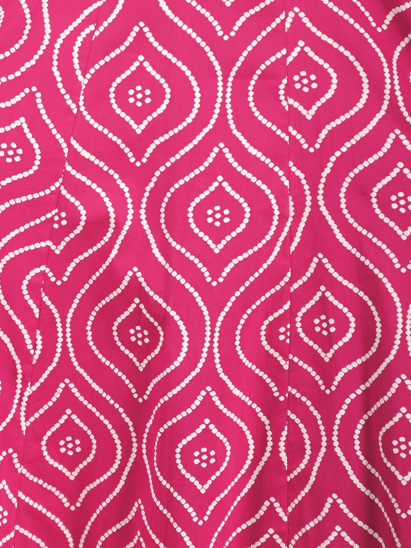 Embroidered Soft Cotton Bandhani Angrakha Pink Kurta