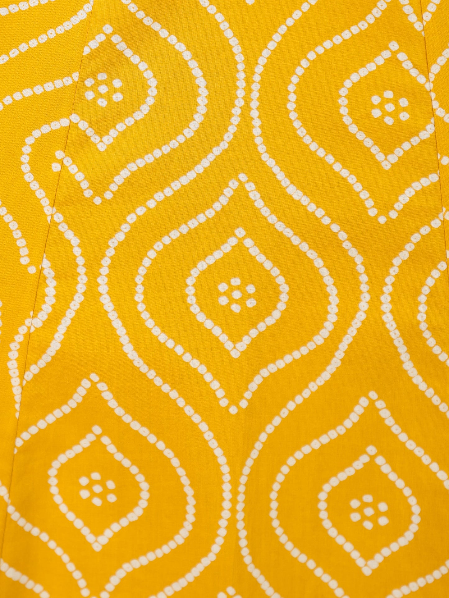 Embroidered Soft Cotton Bandhani Angrakha Yellow Kurta
