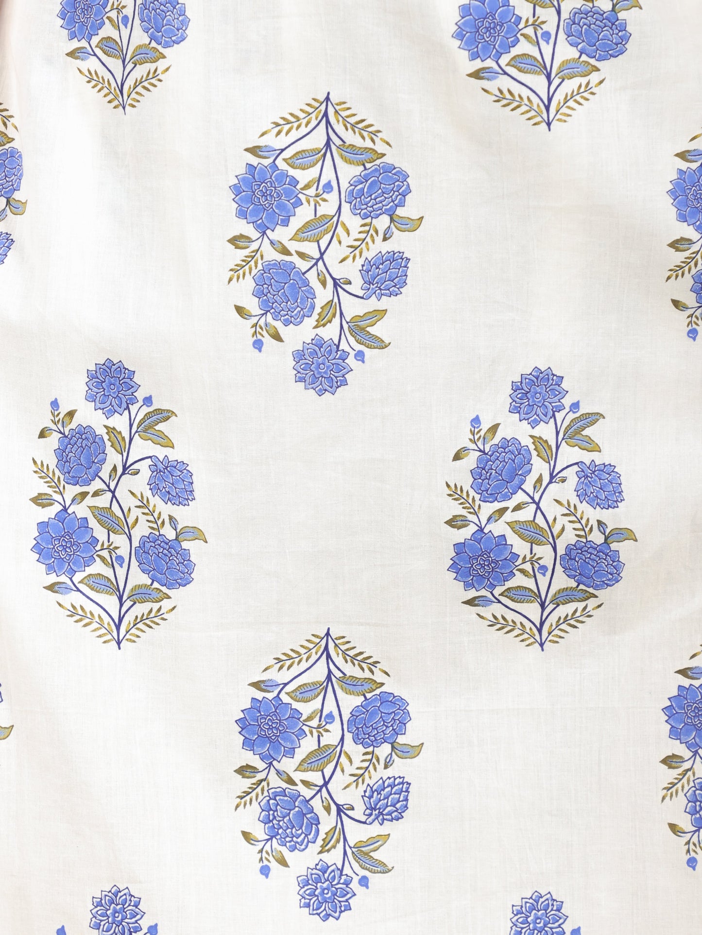 Embroidered Soft Cotton Floral Straight Cream Kurta
