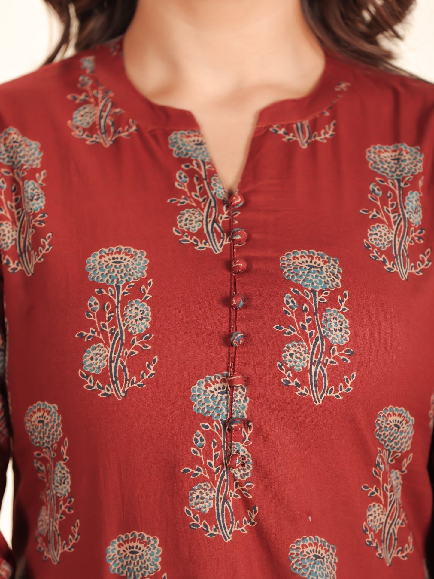 Soft Cotton Floral Kurta