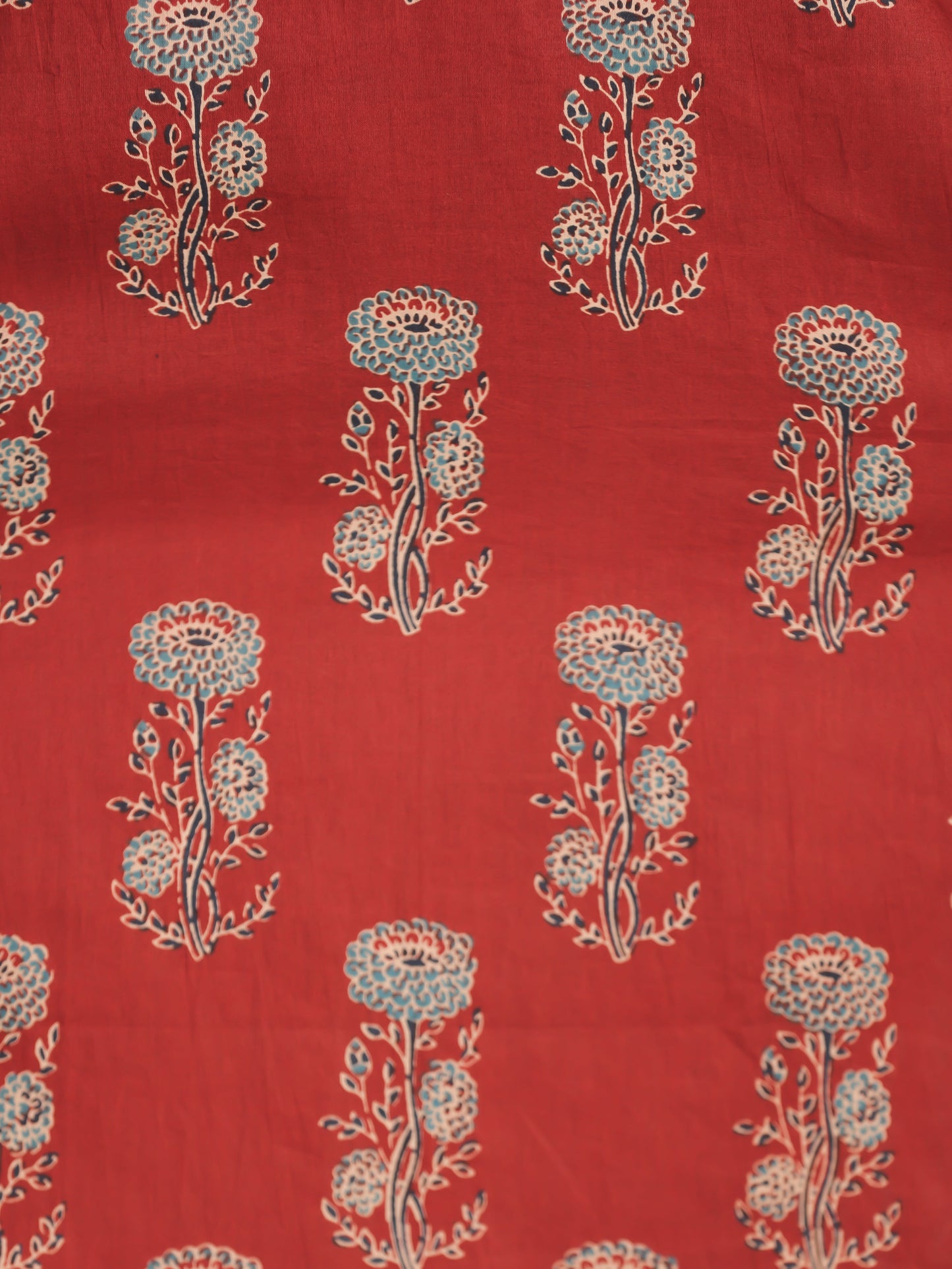 Soft Cotton Floral Straight Maroon Kurta