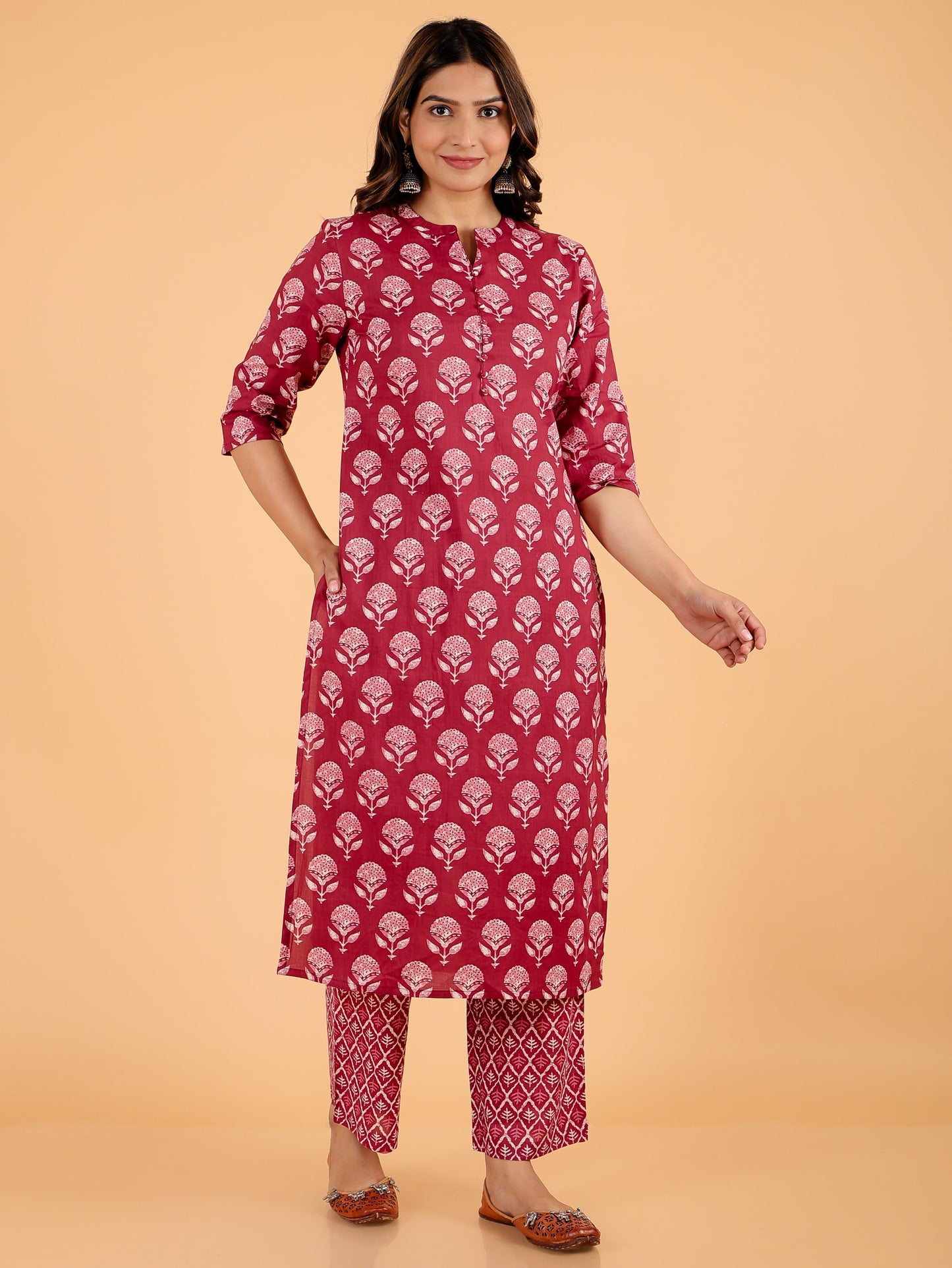 Floral Soft Cotton Kurta