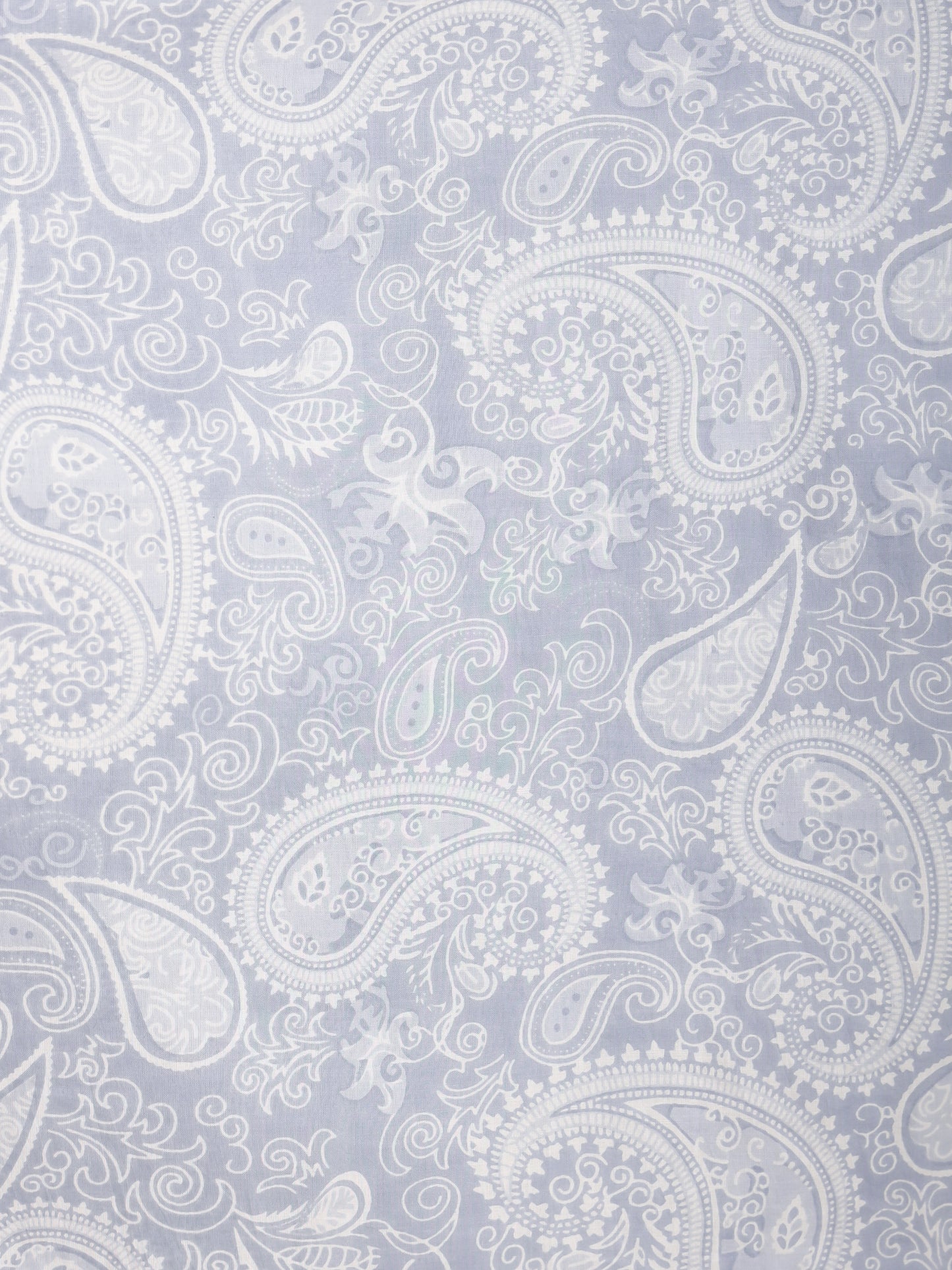 Embroidered Soft Cotton Paisley Straight Blue Kurta