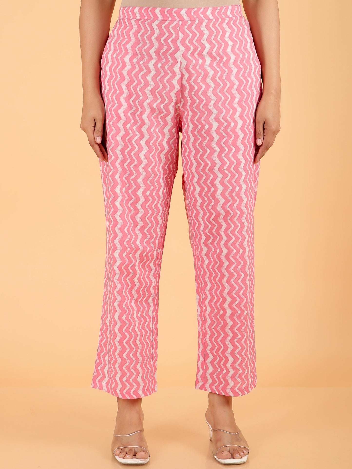 Soft Cotton Paisley Pathani Pink Kurta