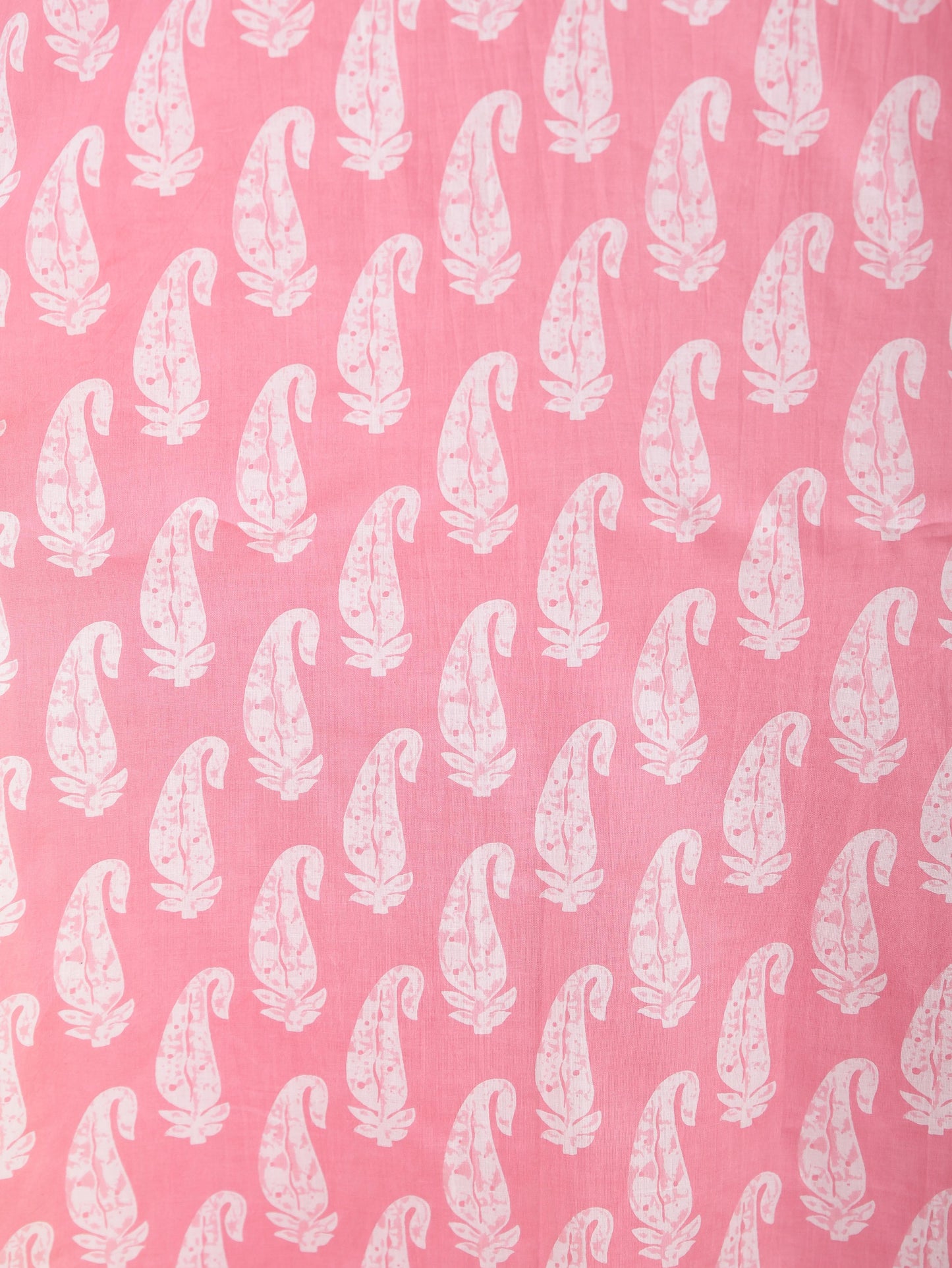 Soft Cotton Paisley Pathani Pink Kurta