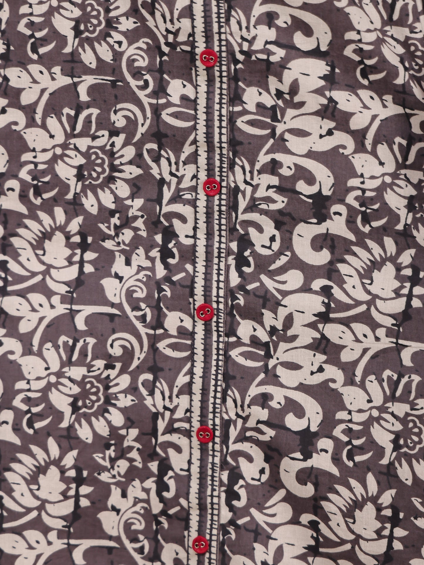 Embroidered Soft Cotton Floral Flared Brown Kurta