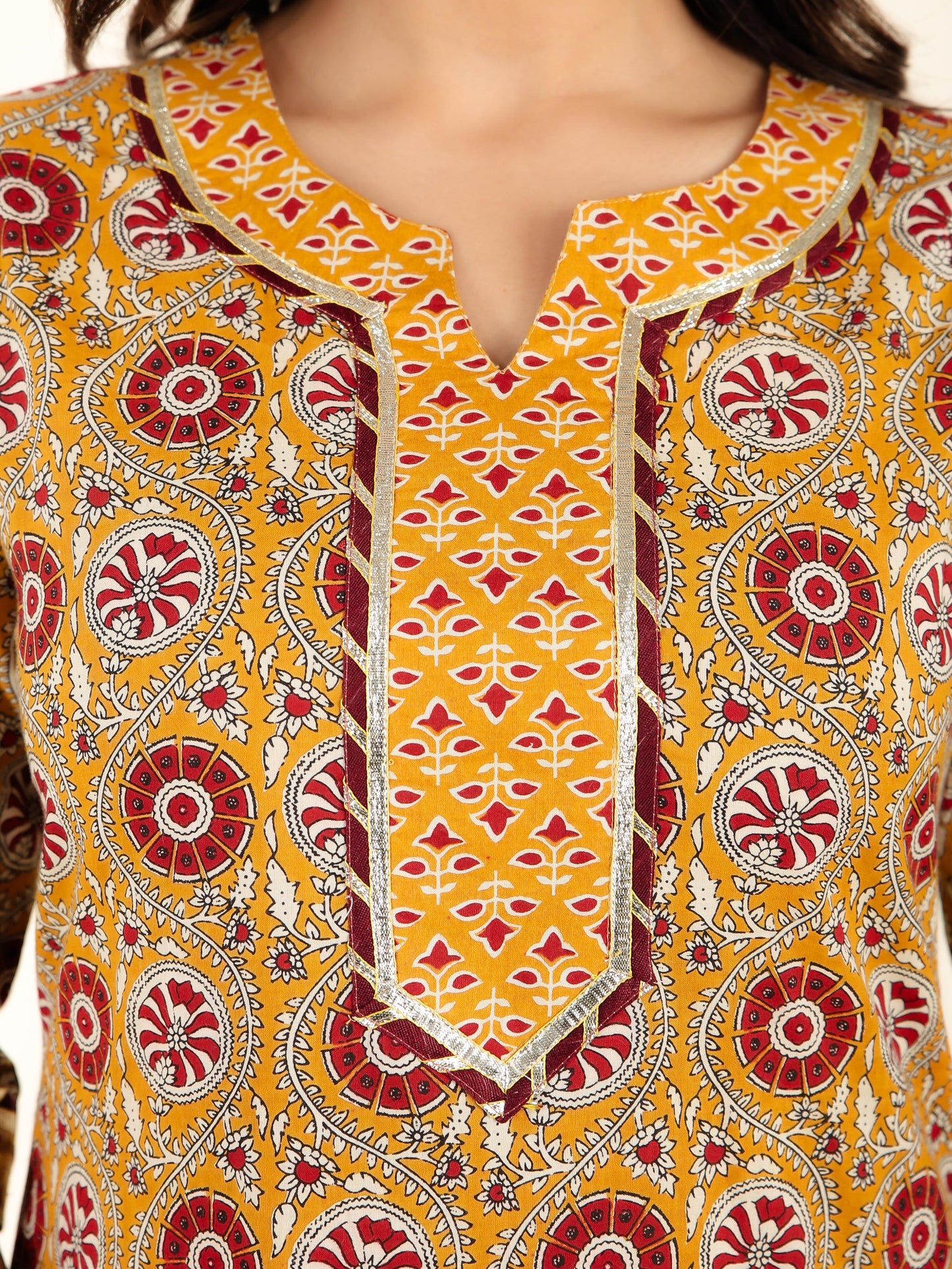 Soft Cotton Geometric Kurta