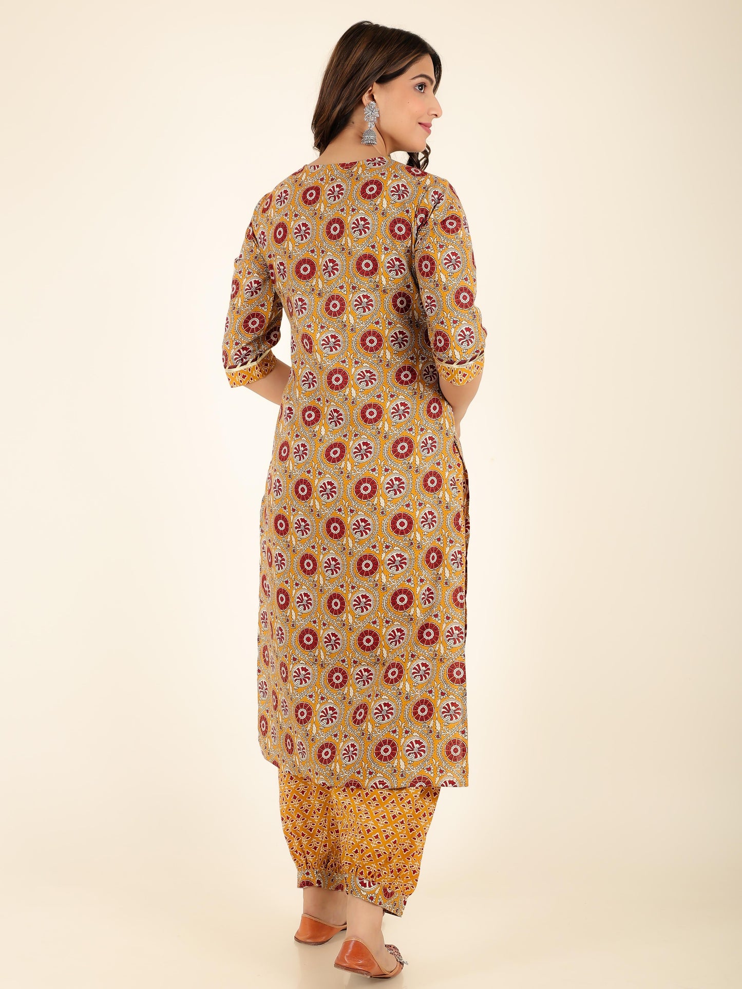 Soft Cotton Geometric Kurta