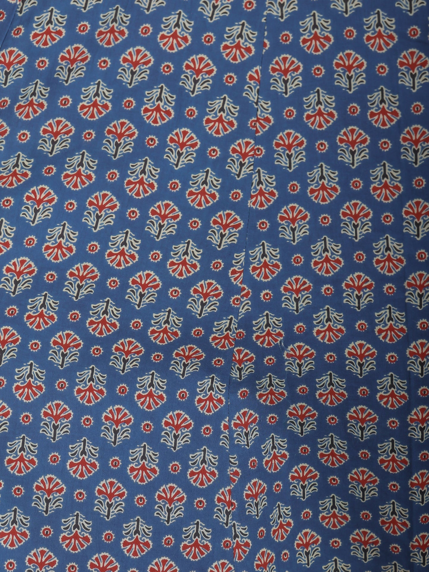 Soft Cotton Butti Angrakha Blue Kurta