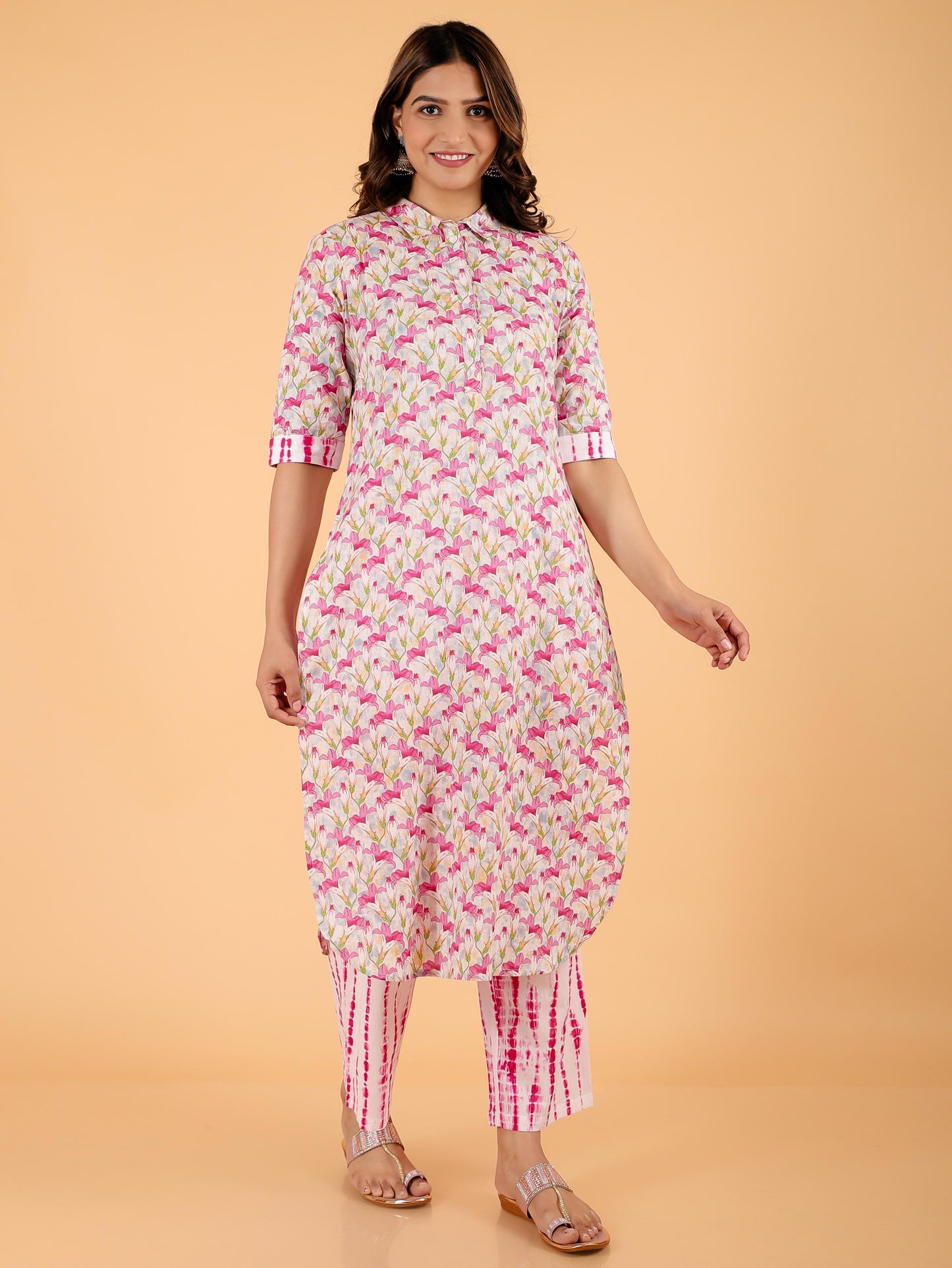 Soft Cotton Floral Kurta