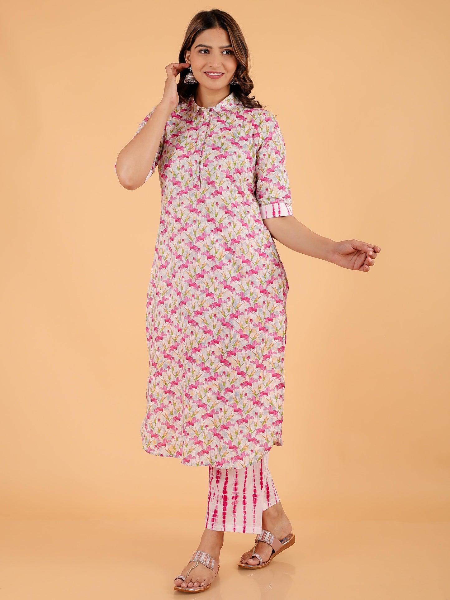 Soft Cotton Floral Kurta