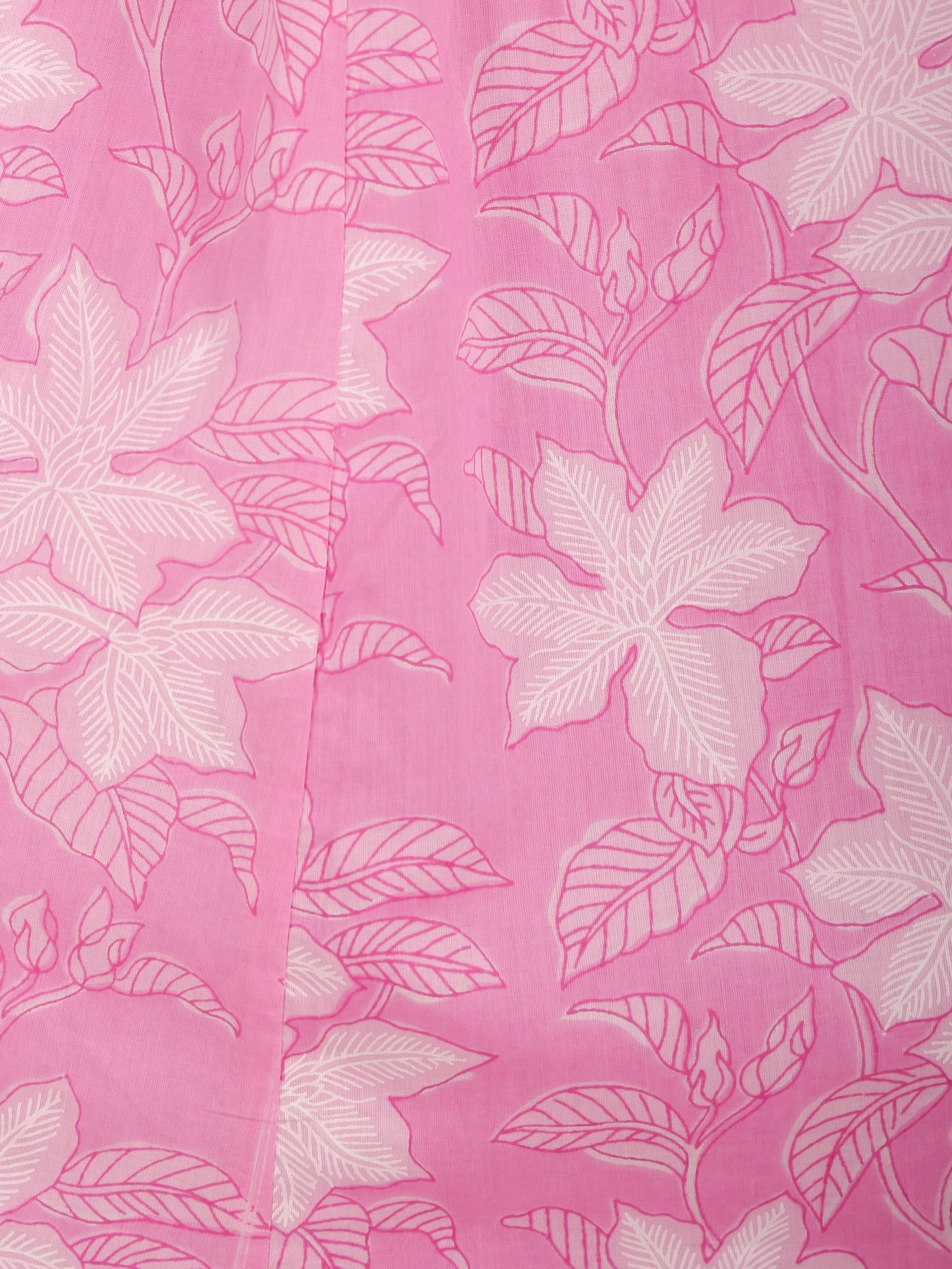 Embroidered Soft Cotton Floral Panelled Pink Kurta