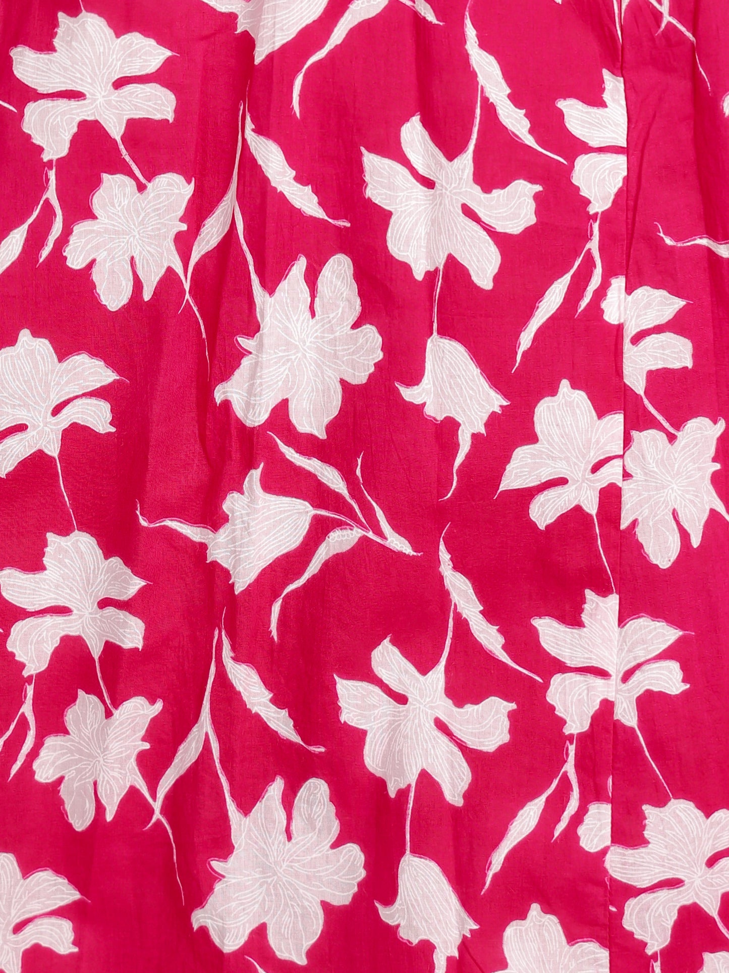 Embroidered Soft Cotton Floral Panelled Pink Kurta