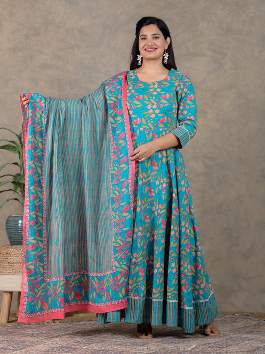 Soft Cotton Striped Green Dupatta