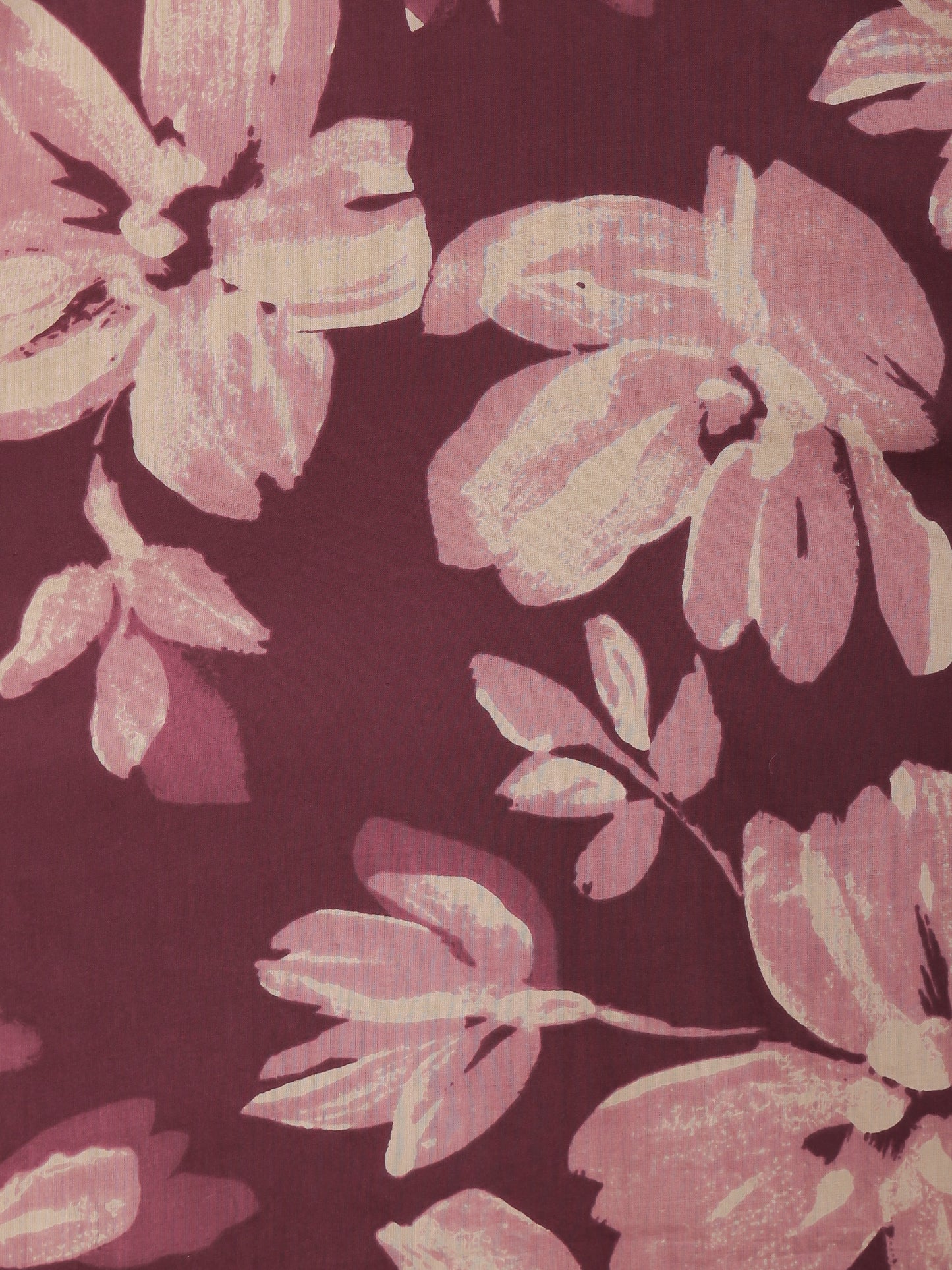 Soft Cotton Floral Straight Purple Kurta