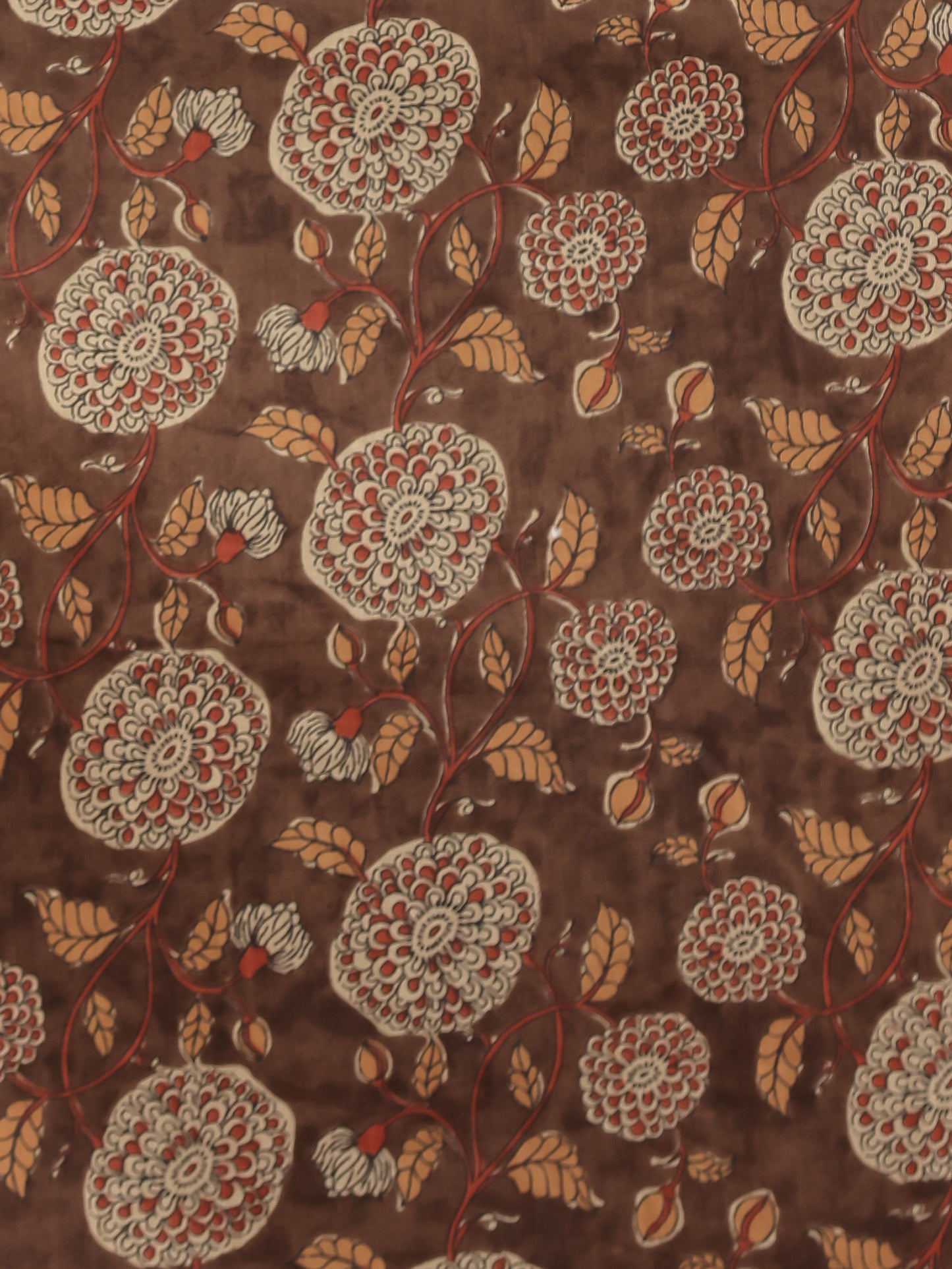 Soft Cotton Floral Straight Brown Kurta
