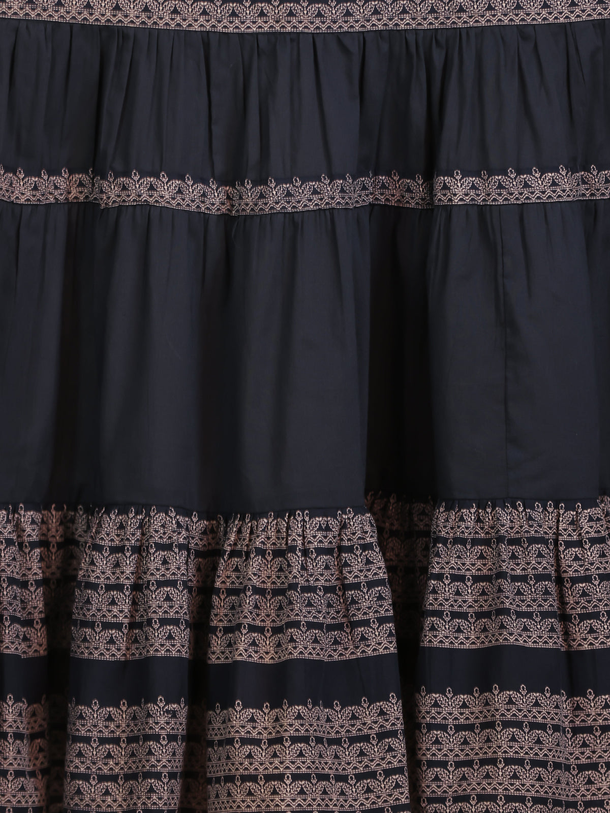 Soft Cotton Solid Anarkali Blue Dress (With Waistbelt)