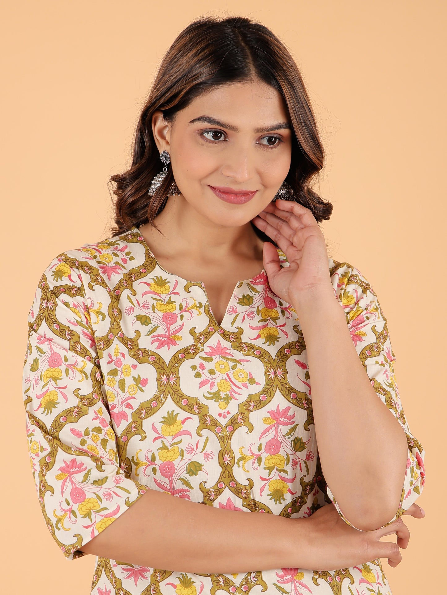 Soft Cotton Floral Kurta