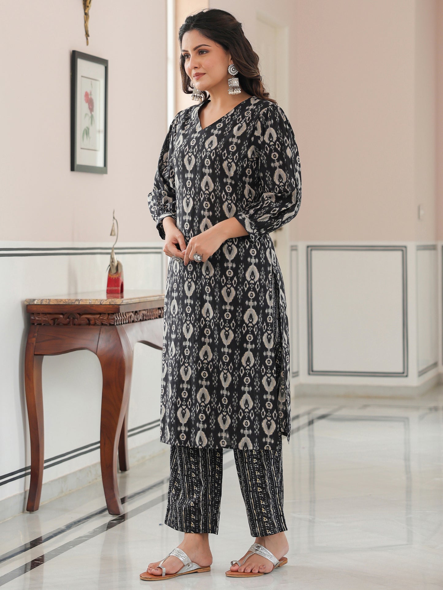 Soft Cotton Ikat Kurta