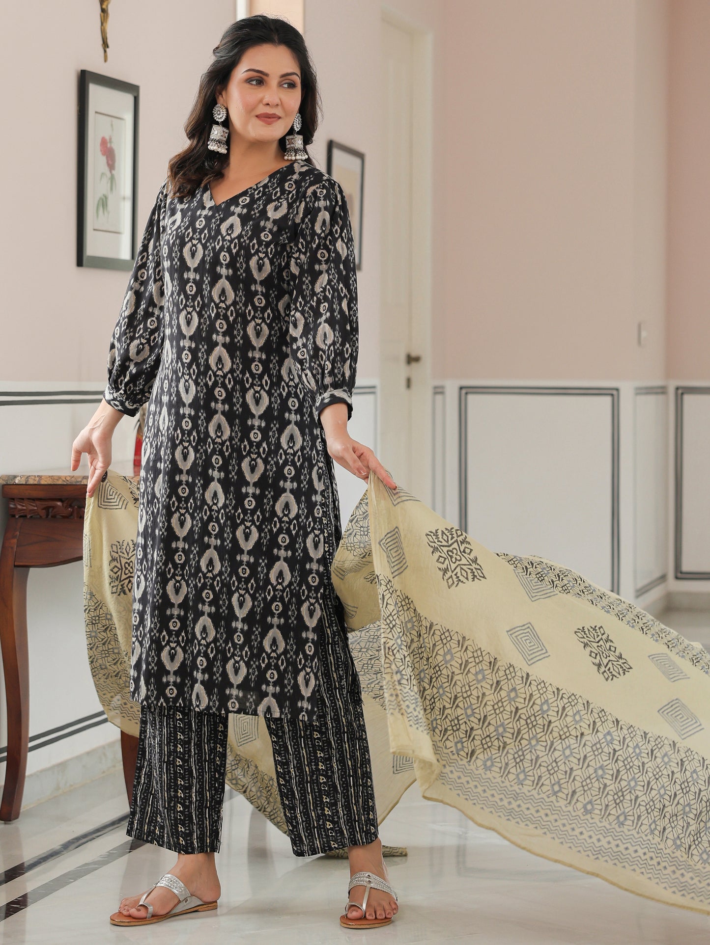 Soft Cotton Ikat Kurta