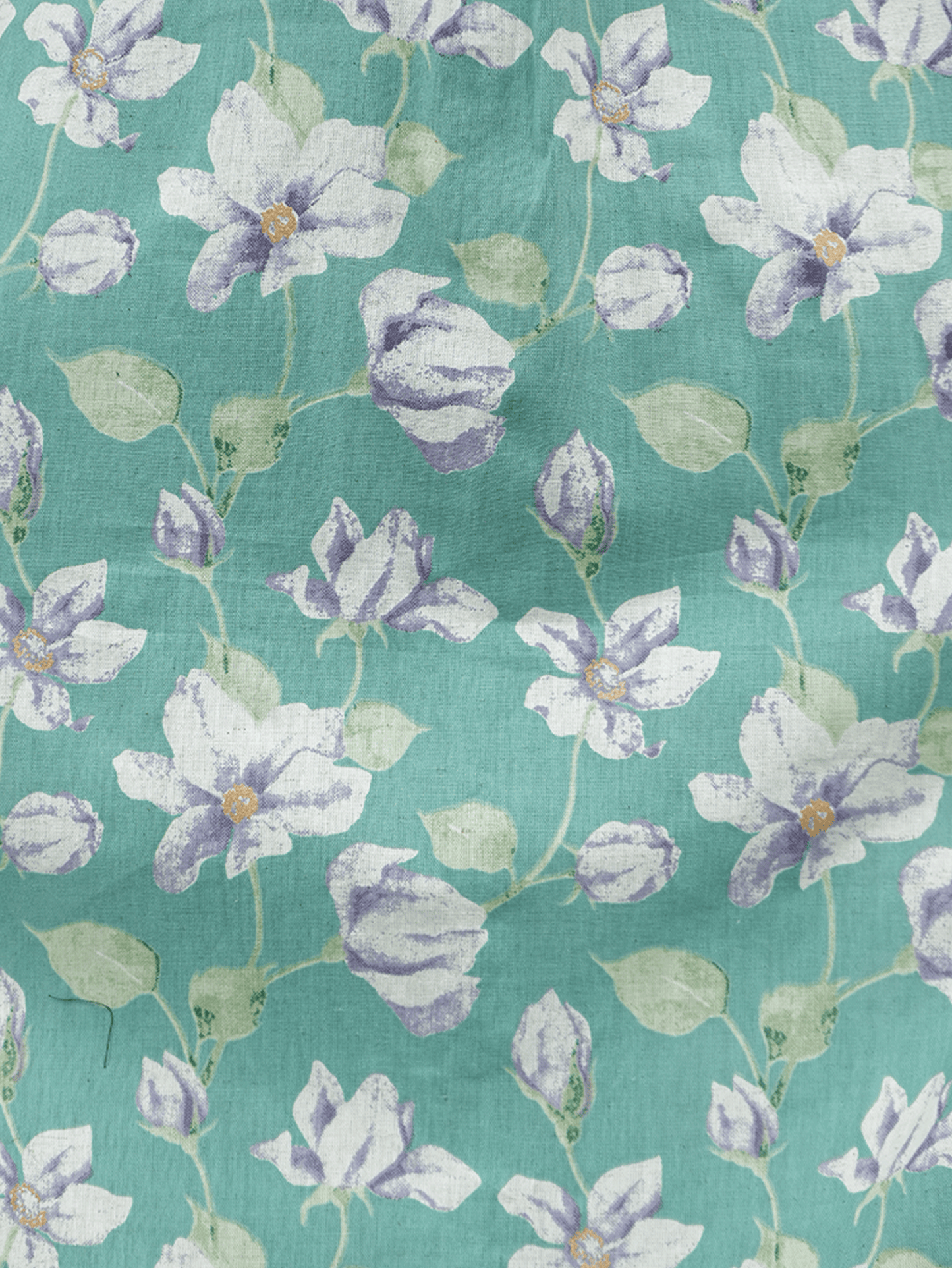 Embroidered Linen Cotton Floral Straight Green Kurta
