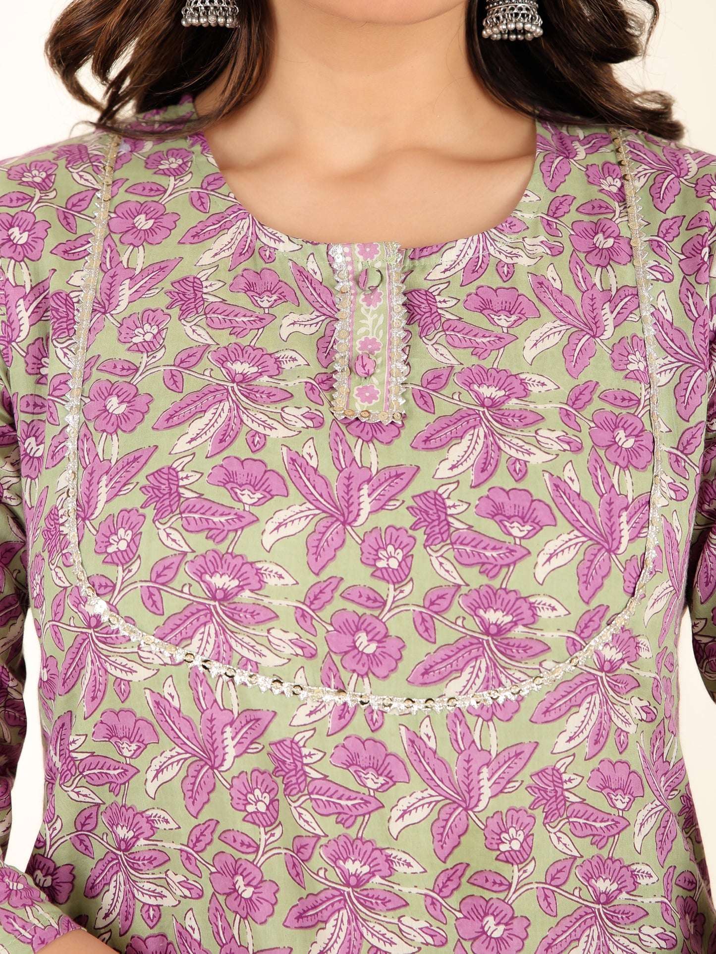 Soft Cotton Floral Kurta